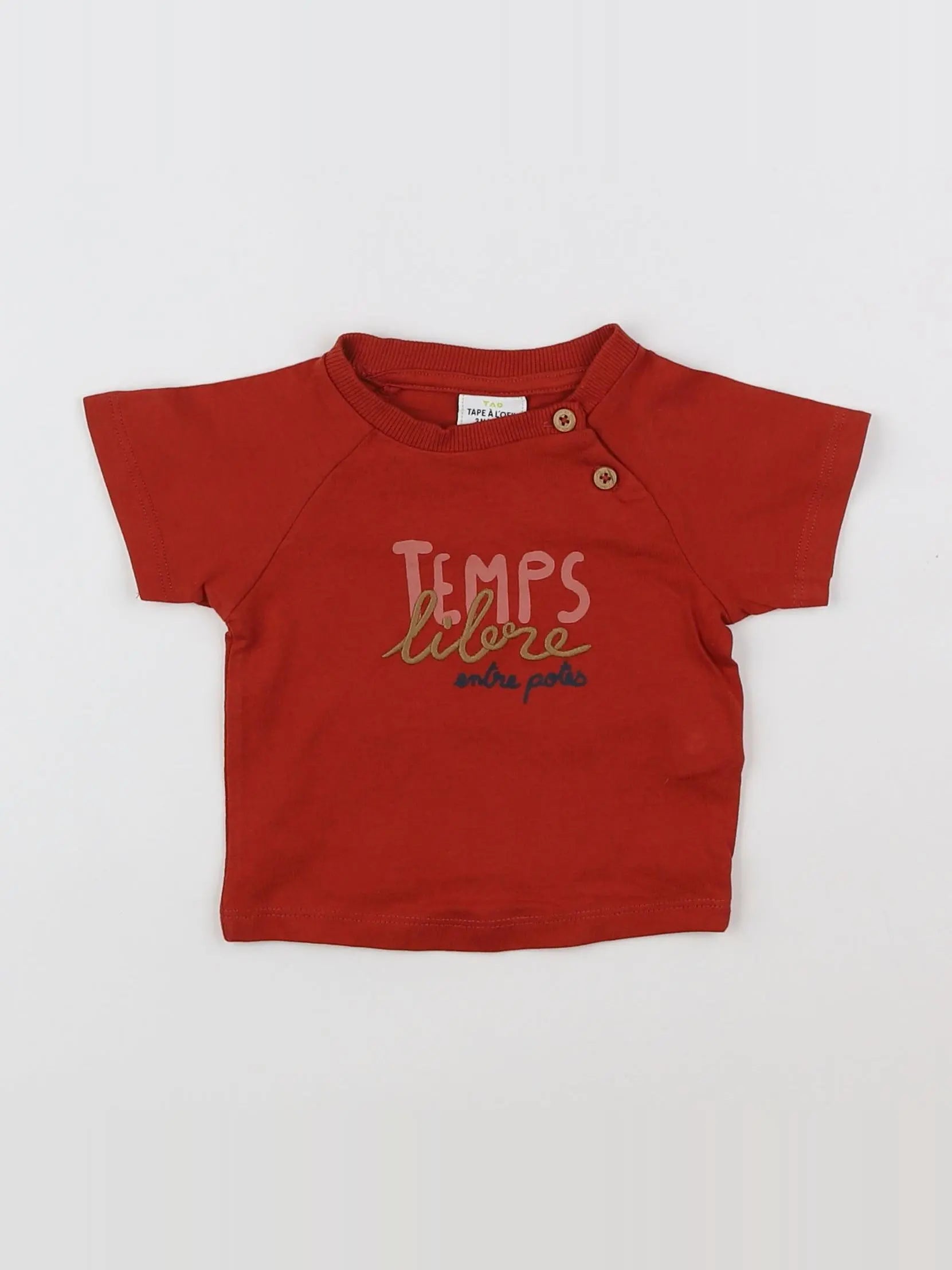 Tape à l'oeil - tee-shirt rouge - 3 mois