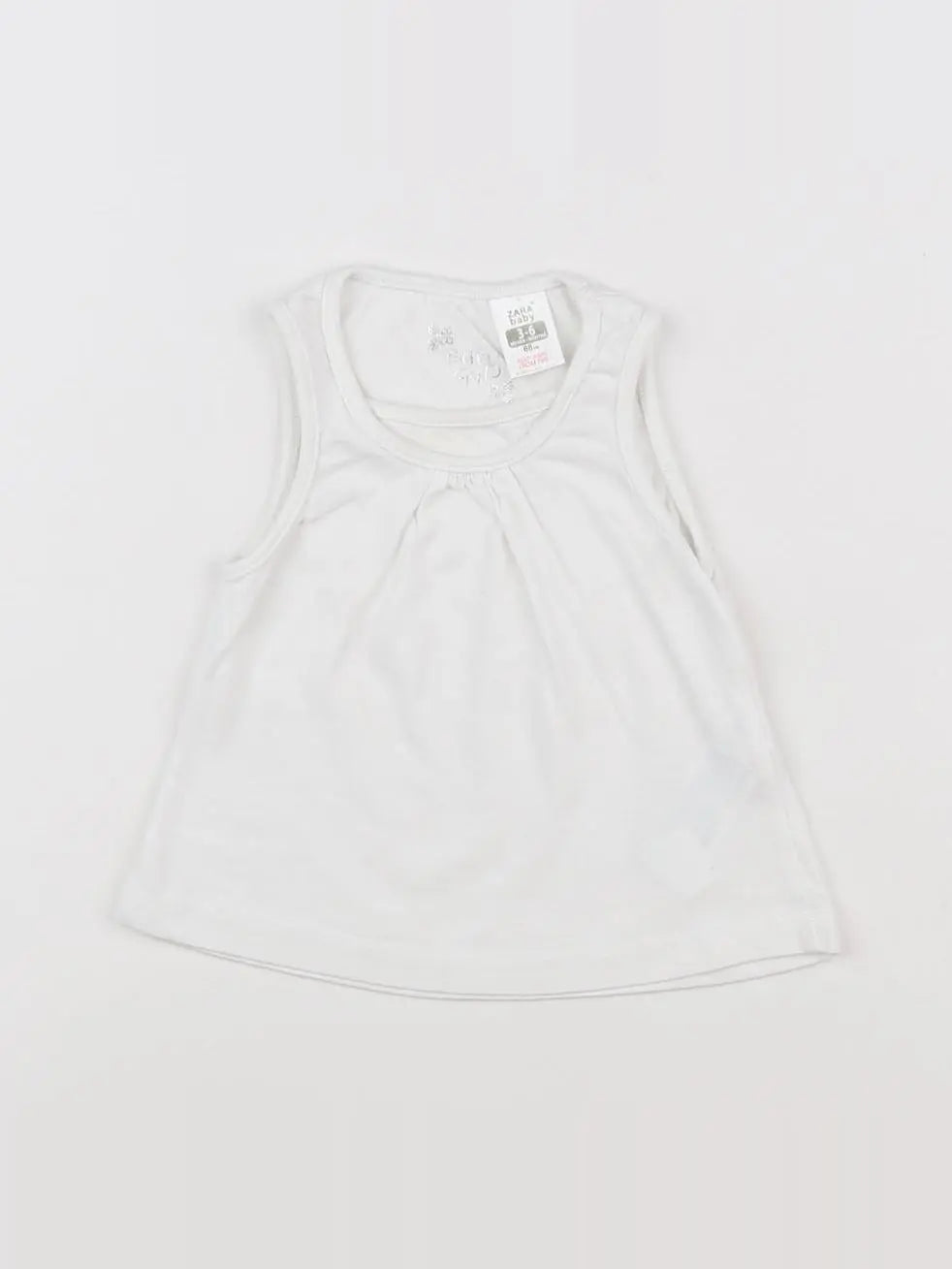 Zara - débardeur blanc - 3/6 mois