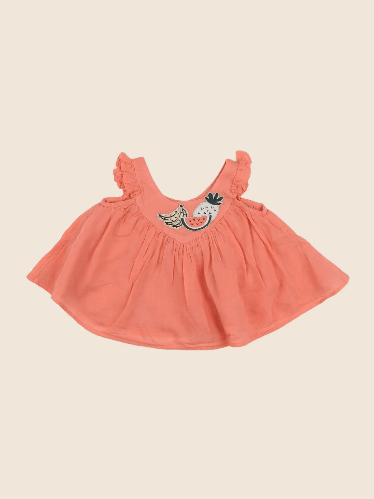 Catimini - blouse orange - 12 mois
