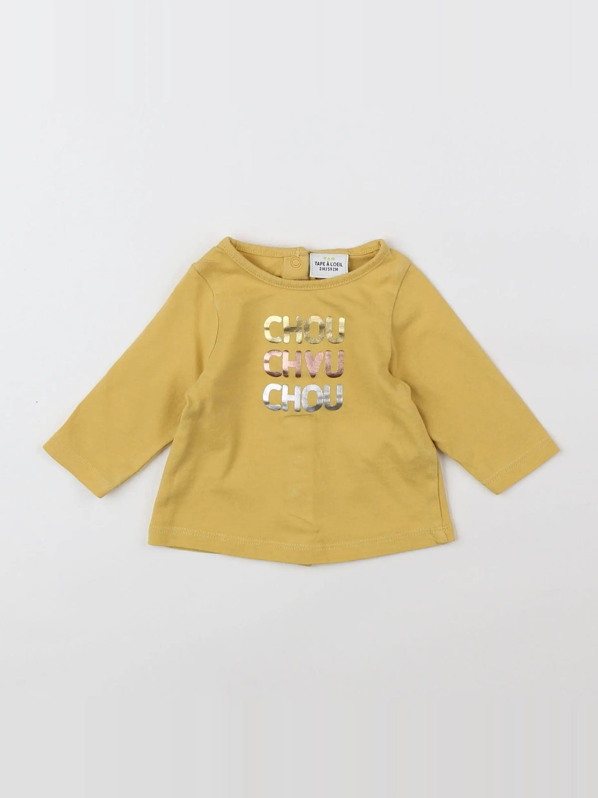 Tape à l'oeil - tee-shirt jaune - 3 mois