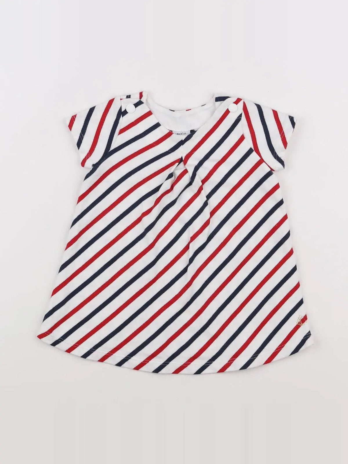 Petit Bateau - robe blanc - 6 mois