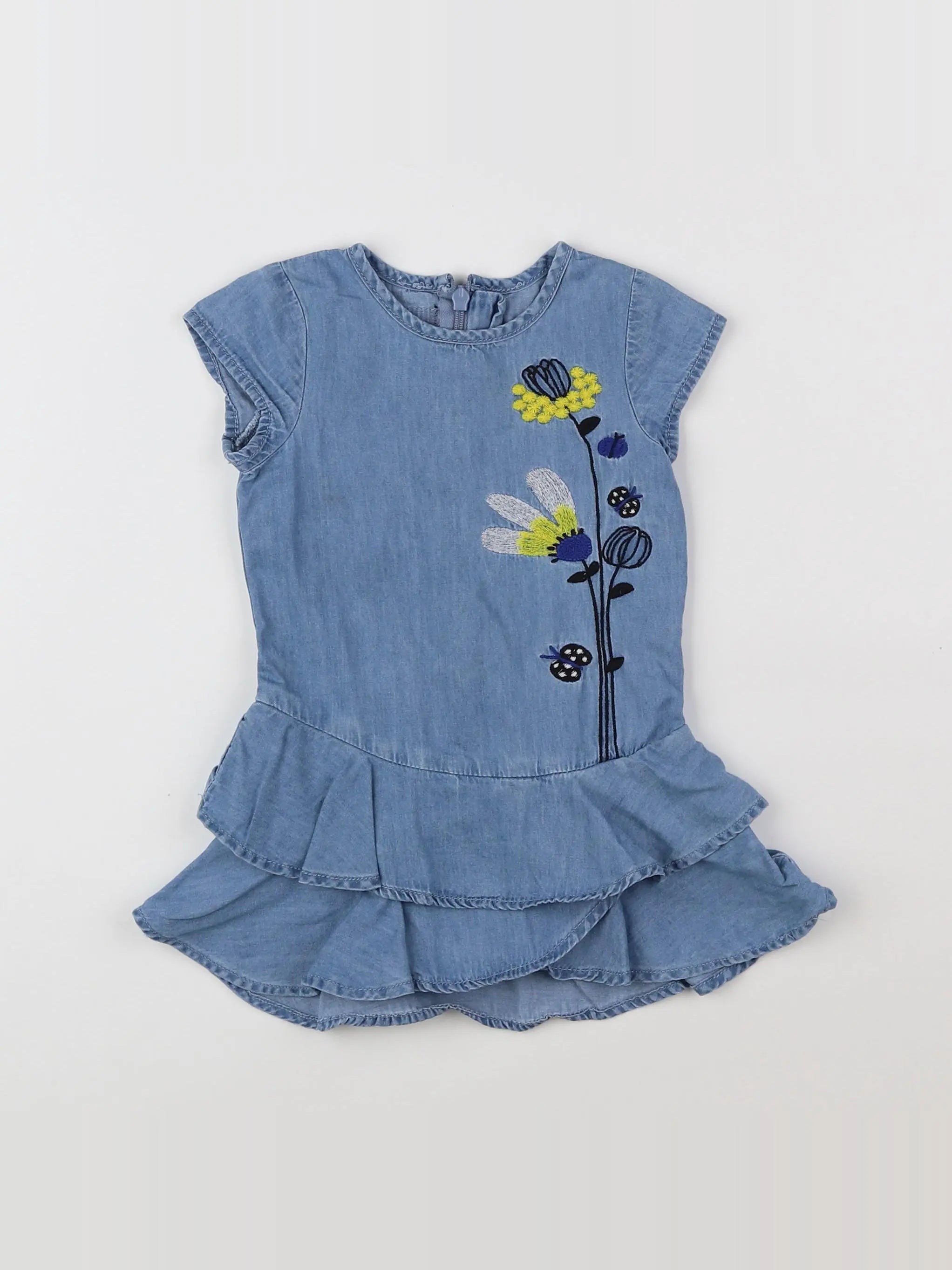 Catimini - robe bleu, jaune - 12 mois