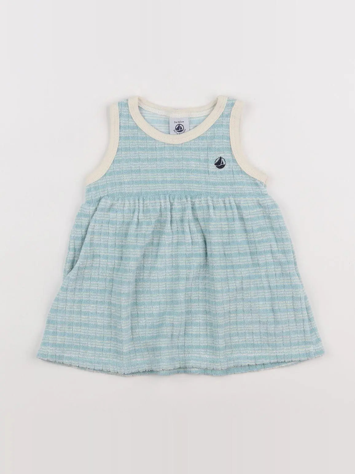 Petit Bateau - robe bleu - 3 mois