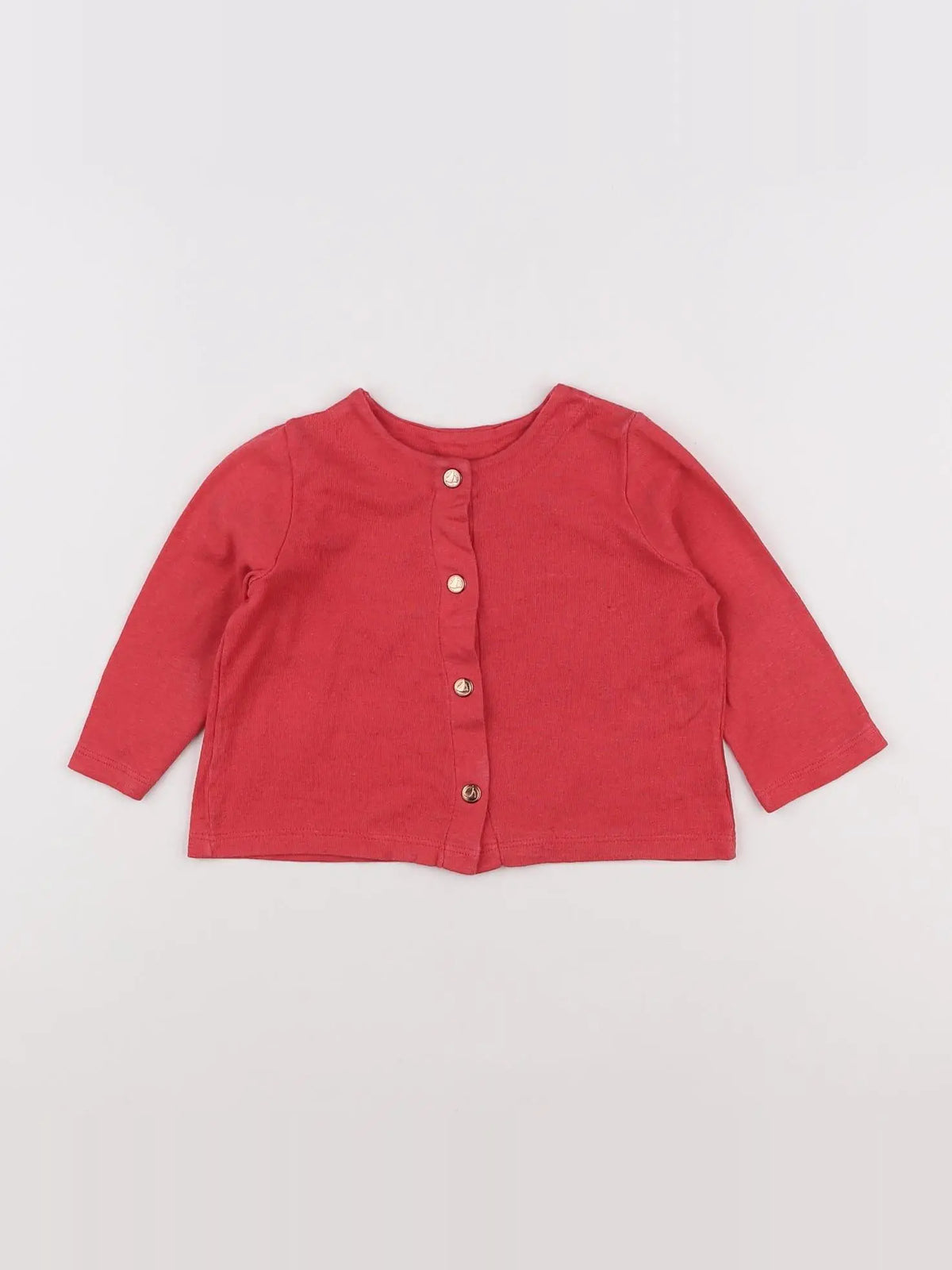 Petit Bateau - gilet rose - 12 mois