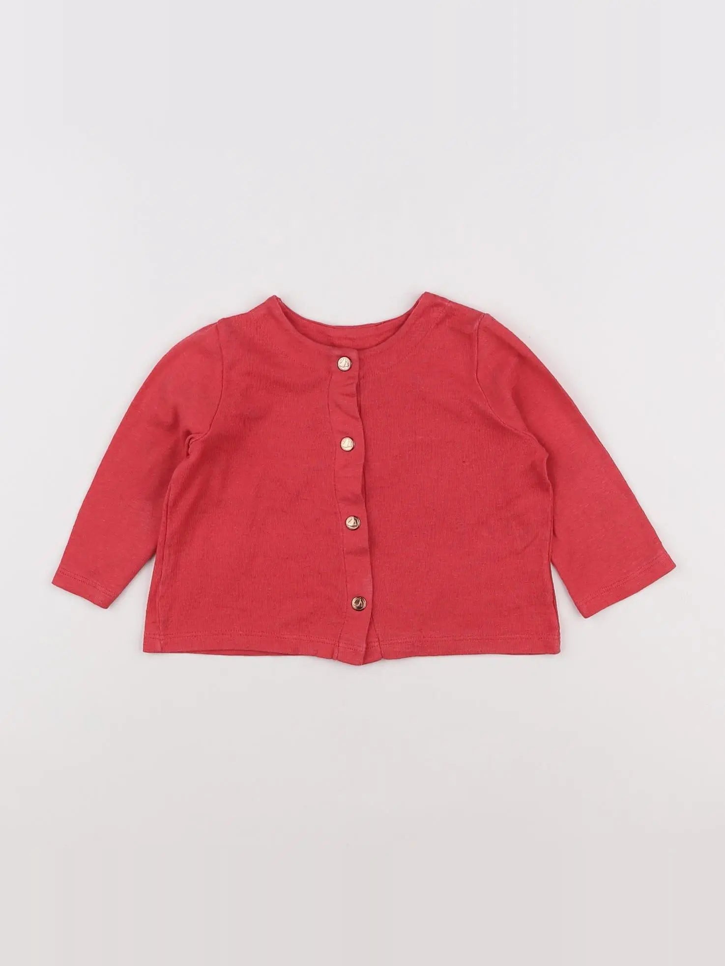 Petit Bateau - gilet rose - 12 mois