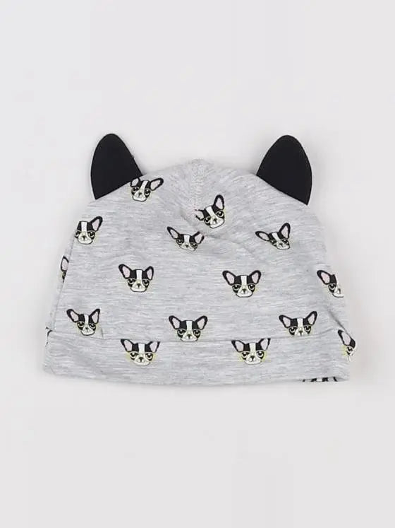 H&M - bonnet gris - 3/6 mois