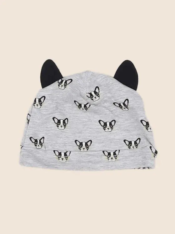 H&M - bonnet gris - 3/6 mois