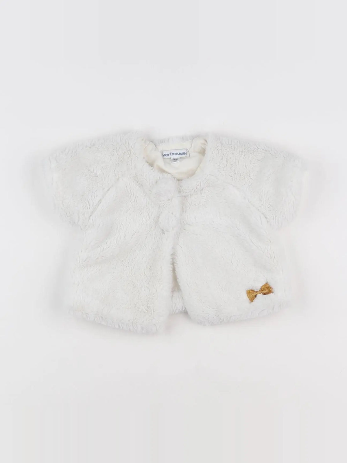 Vertbaudet - gilet blanc - 12 mois