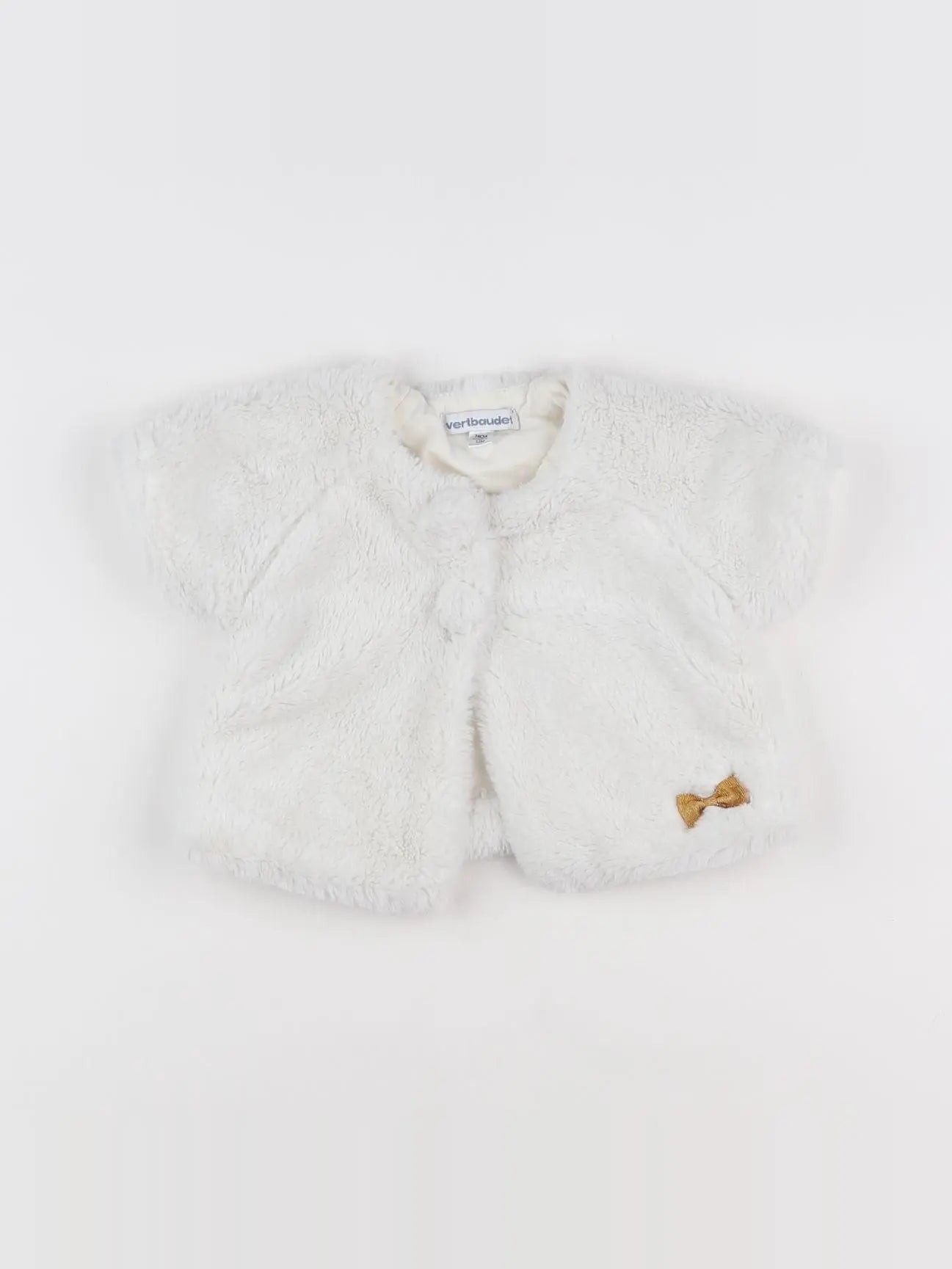 Vertbaudet - gilet blanc - 12 mois