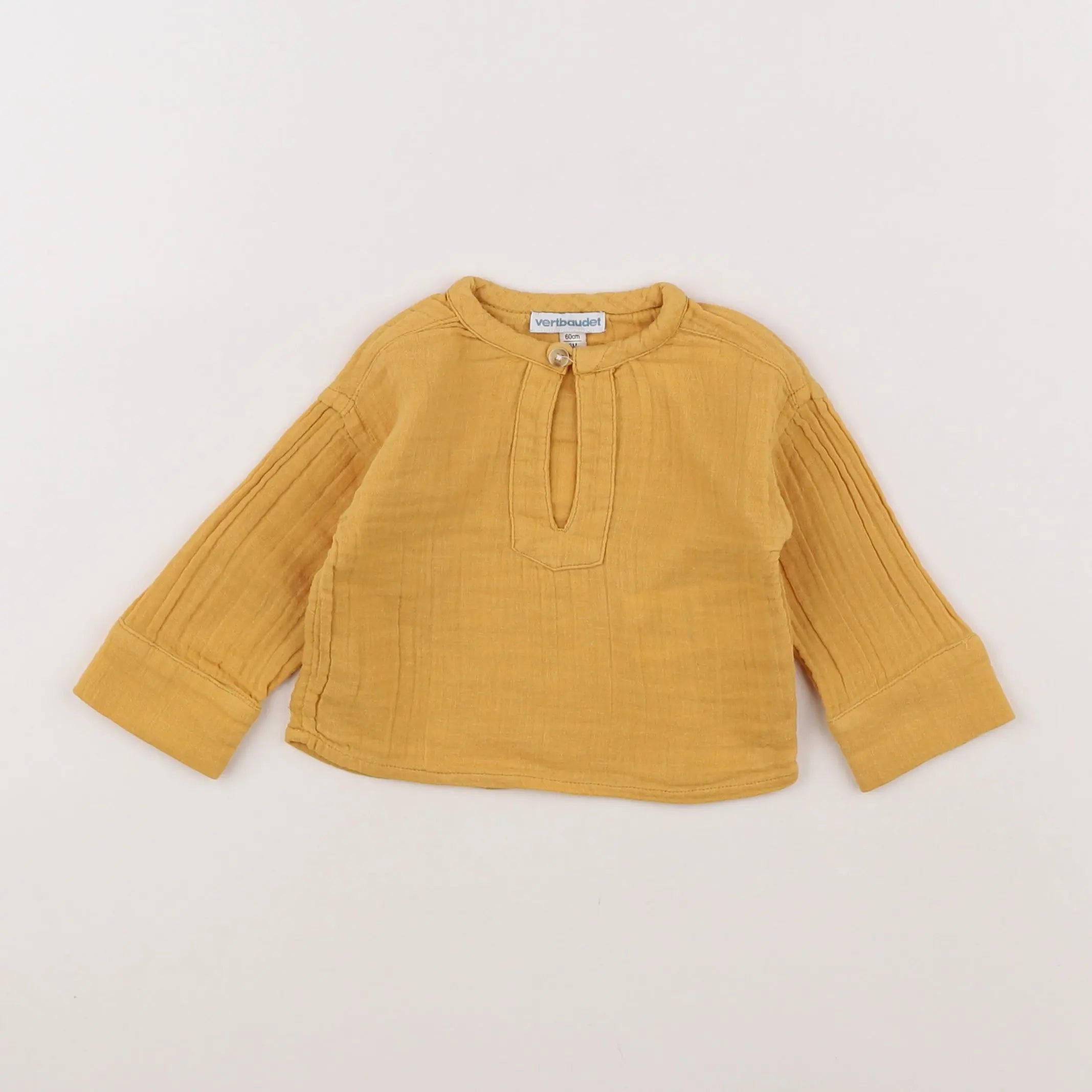 Vertbaudet - blouse jaune - 3 mois