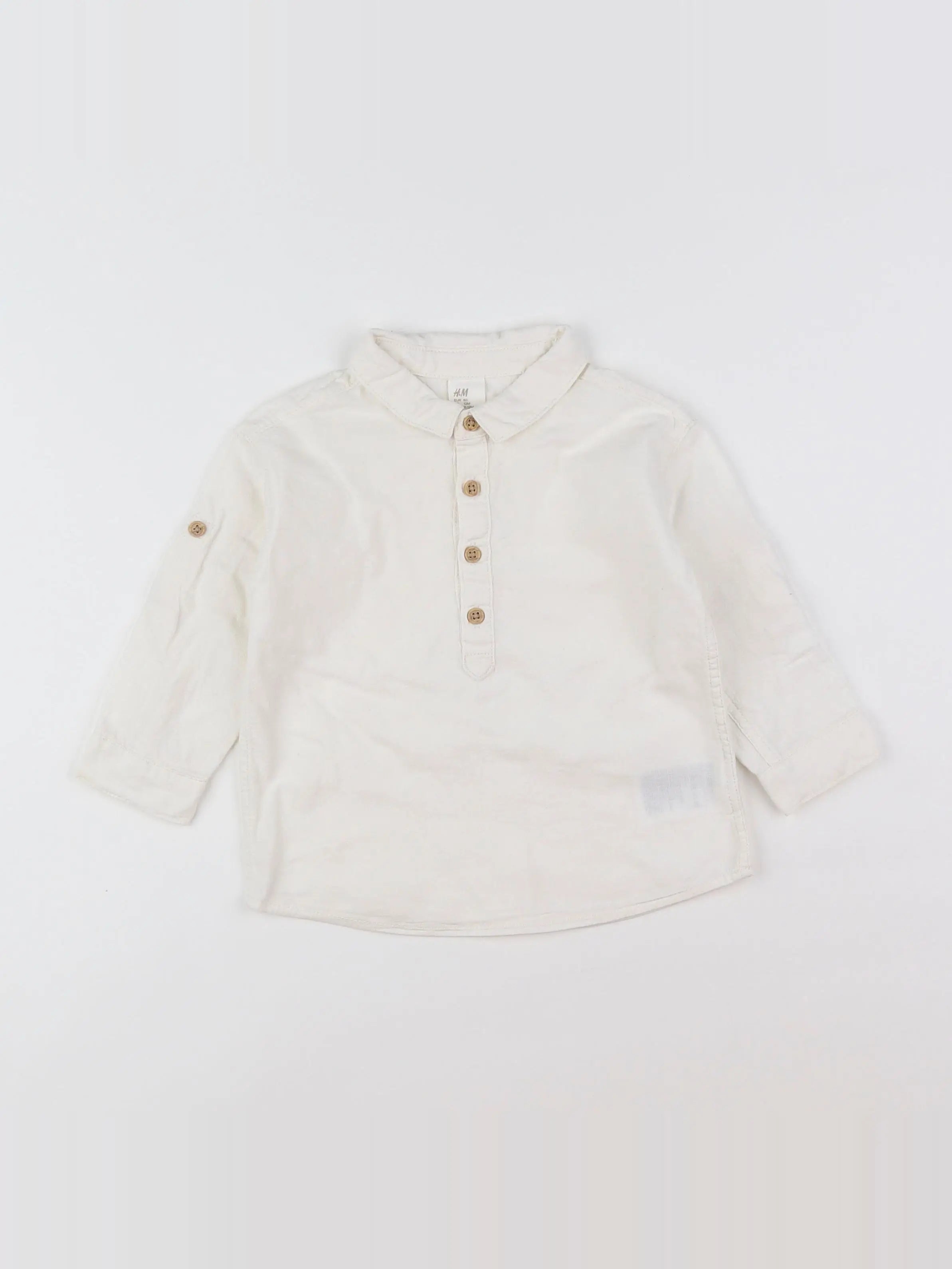 H&M - chemise beige - 9/12 mois