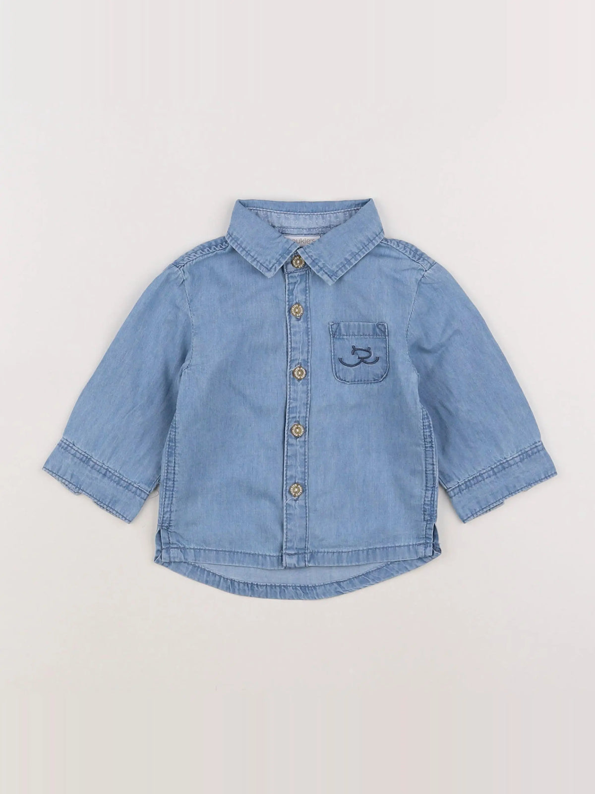 Noukie's - chemise bleu - 6 mois