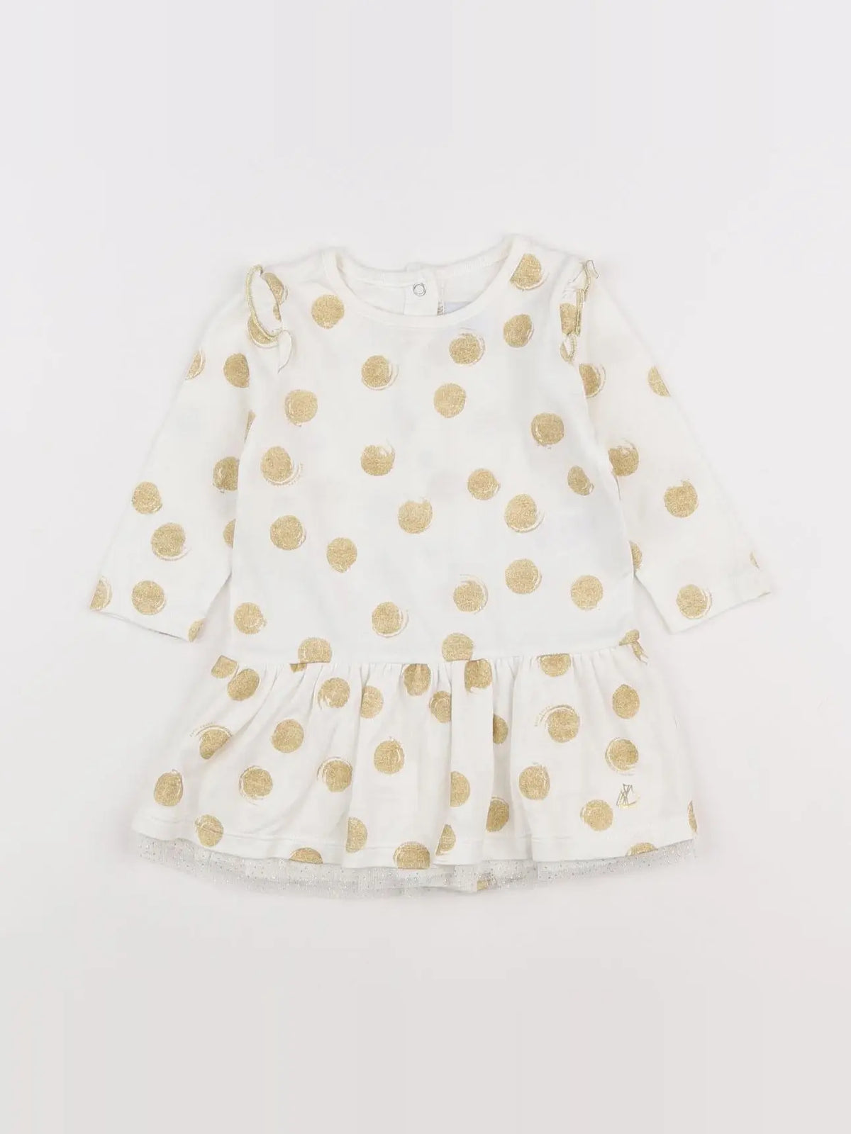 Petit Bateau - robe blanc - 6 mois