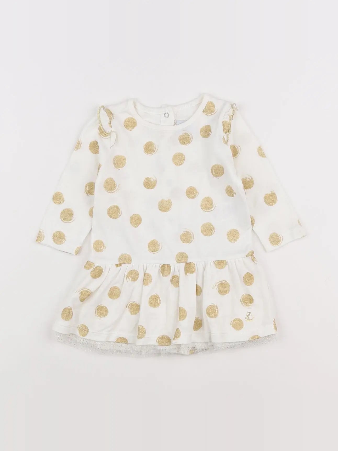 Petit Bateau - robe blanc - 6 mois