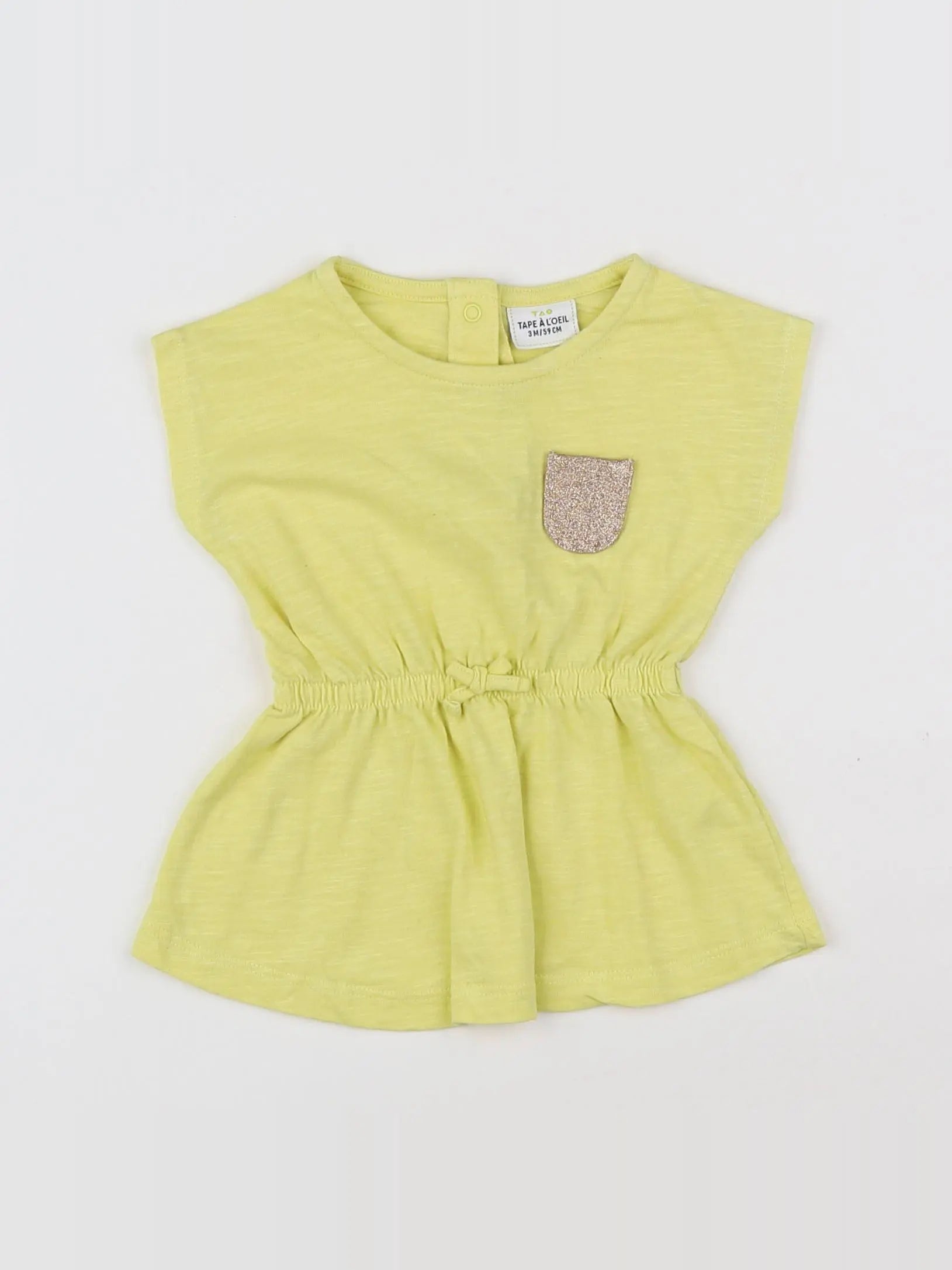 Tape à l'oeil - robe jaune - 3 mois