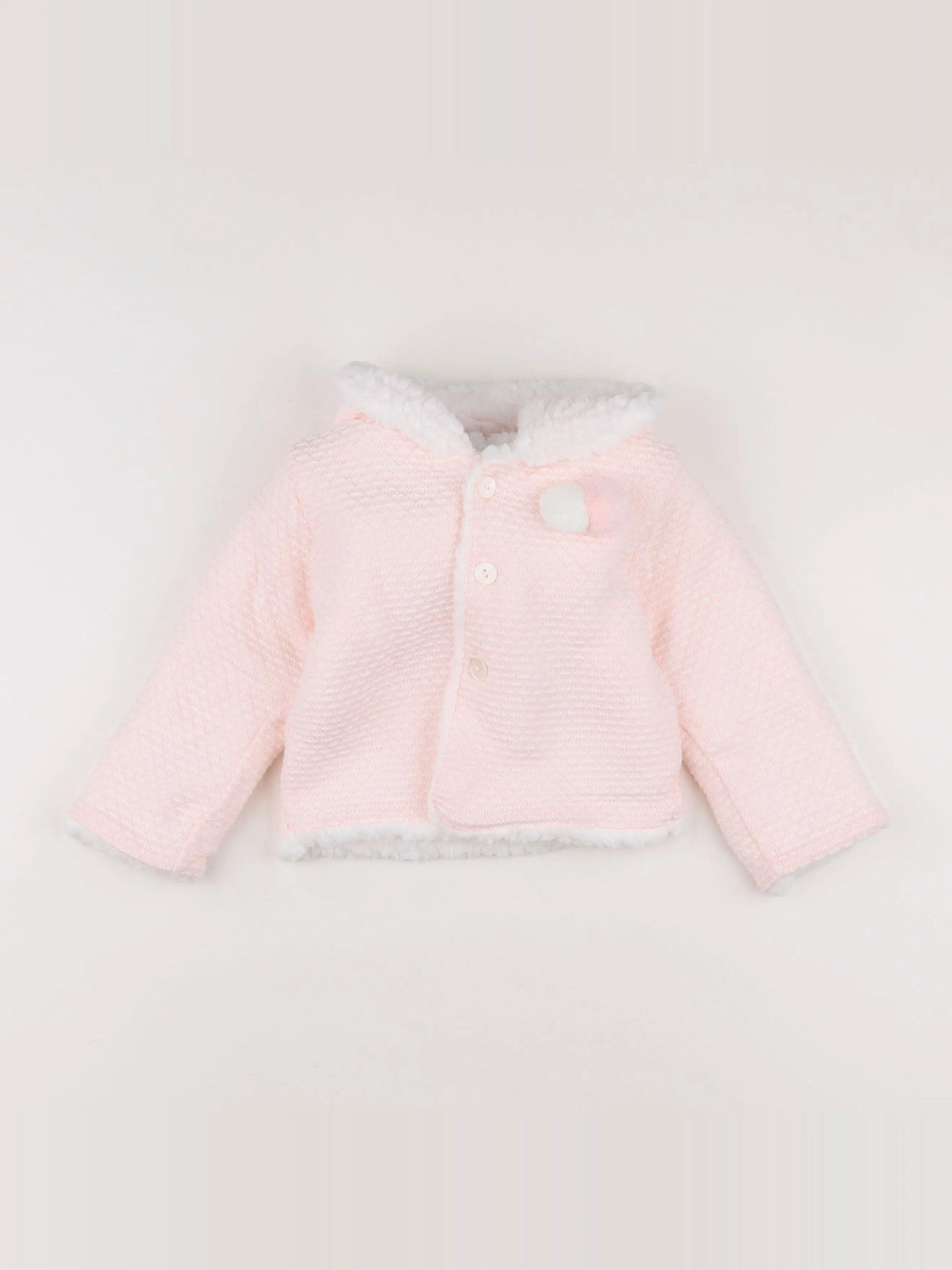 Lola Palacios - veste blanc, rose - 18 mois