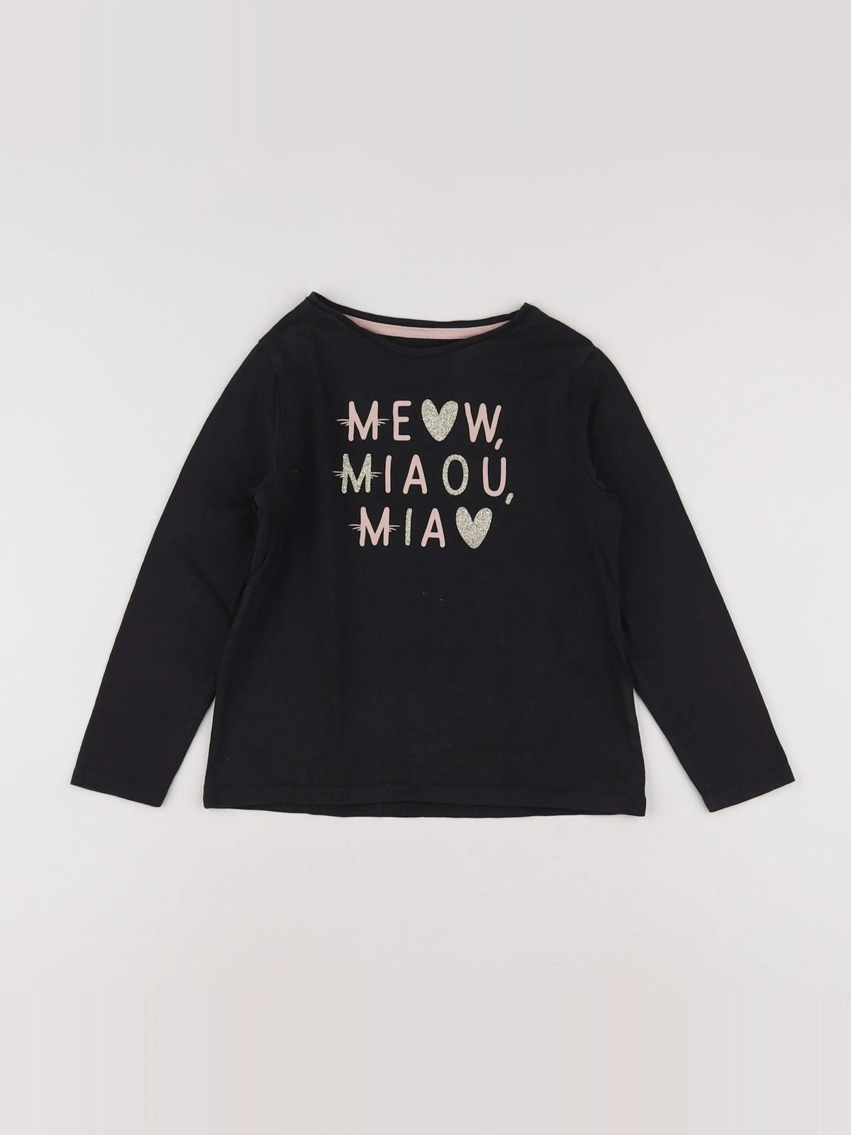 Vertbaudet - tee-shirt marron, rose - 6 ans