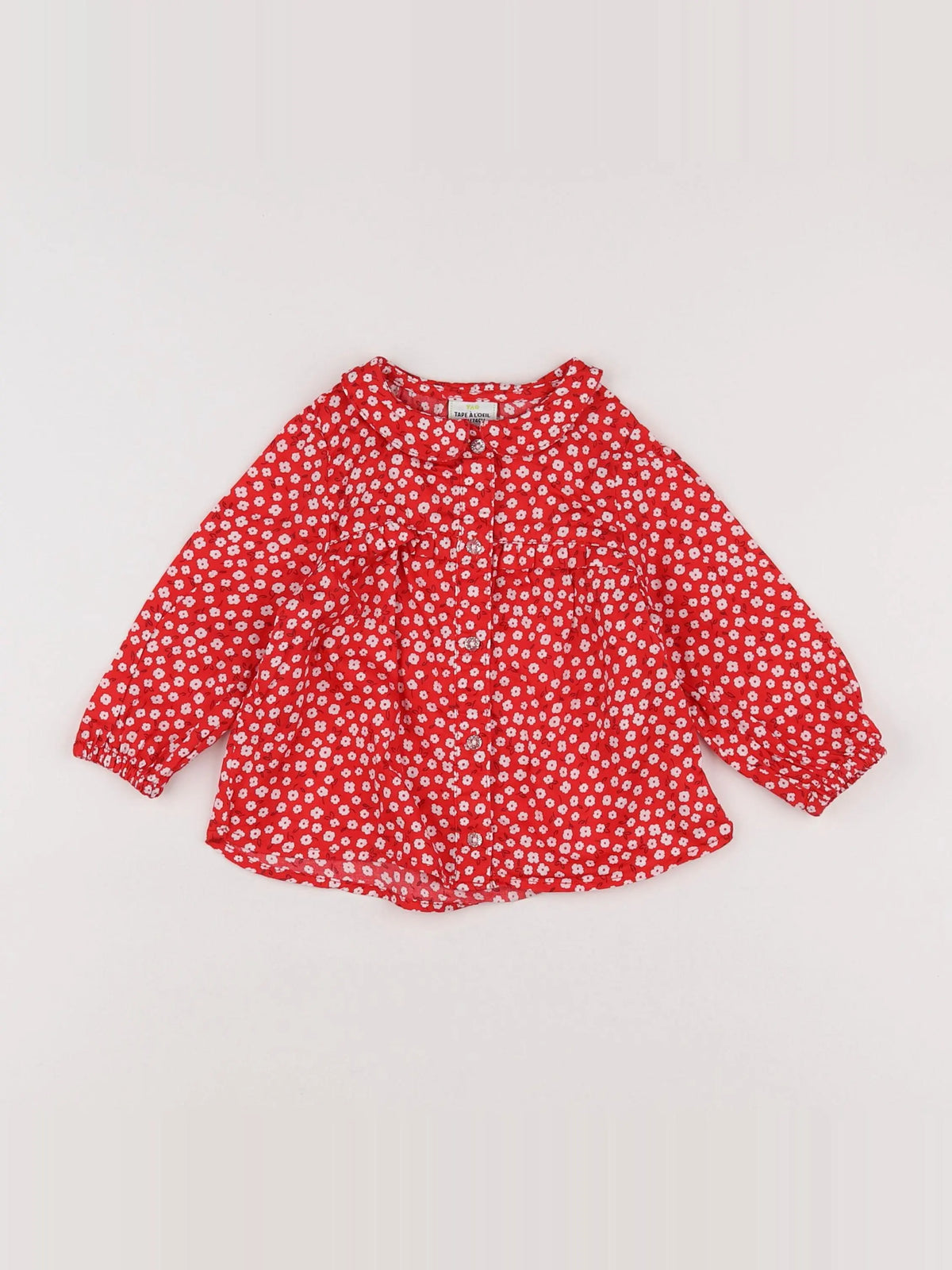 Tape à l'oeil - blouse blanc, rouge - 12 mois