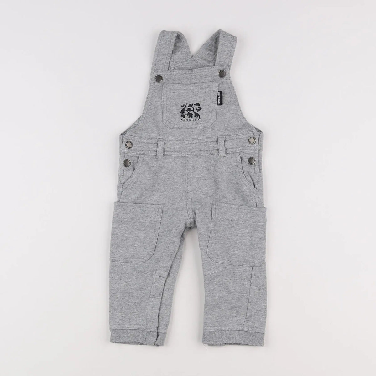 Vertbaudet - salopette gris - 12 mois