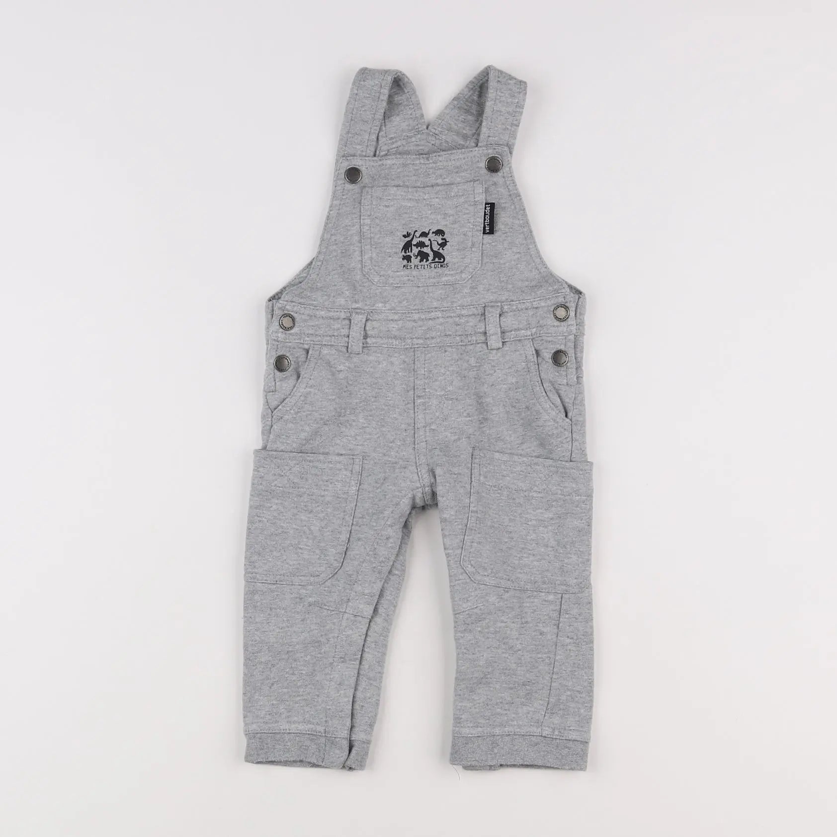 Vertbaudet - salopette gris - 12 mois