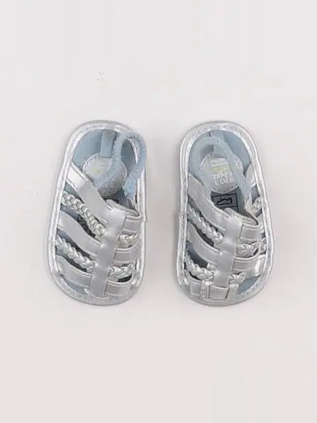 Tape à l'oeil - chaussons argent - 3/6 mois