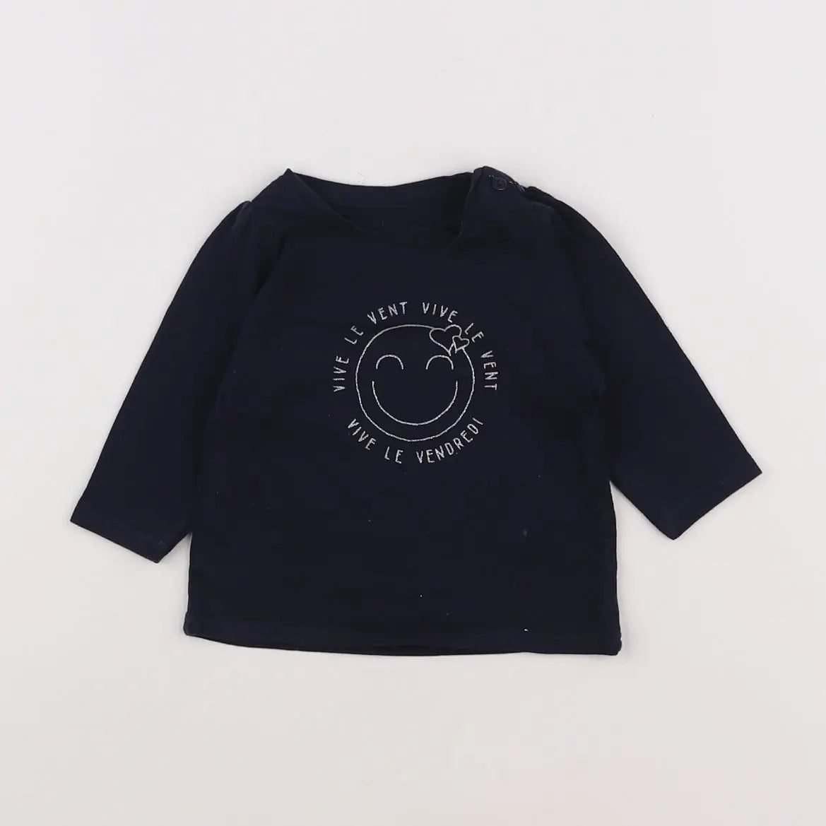 Vertbaudet - tee-shirt bleu - 3 mois