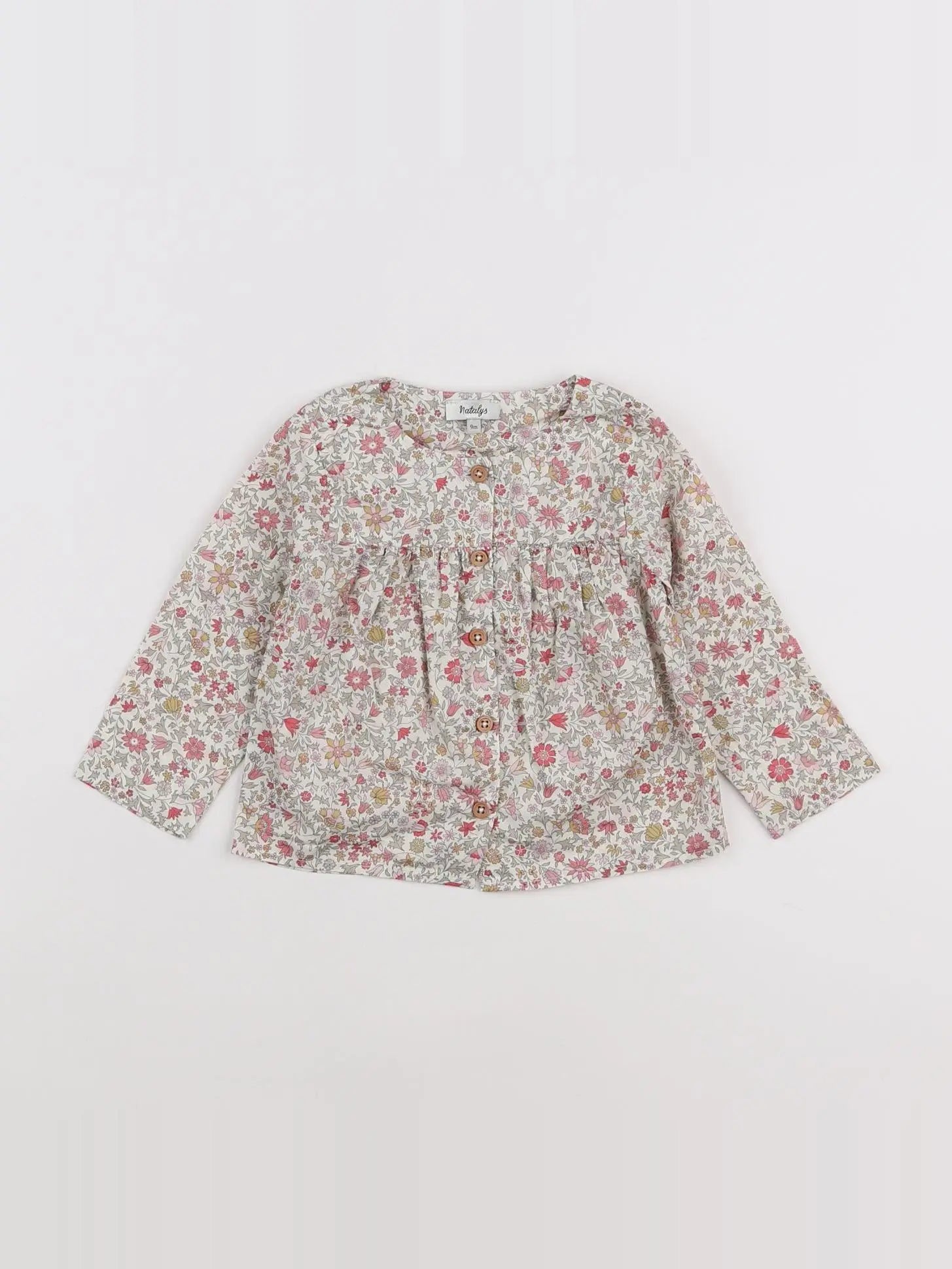 Natalys - blouse vert - 9 mois