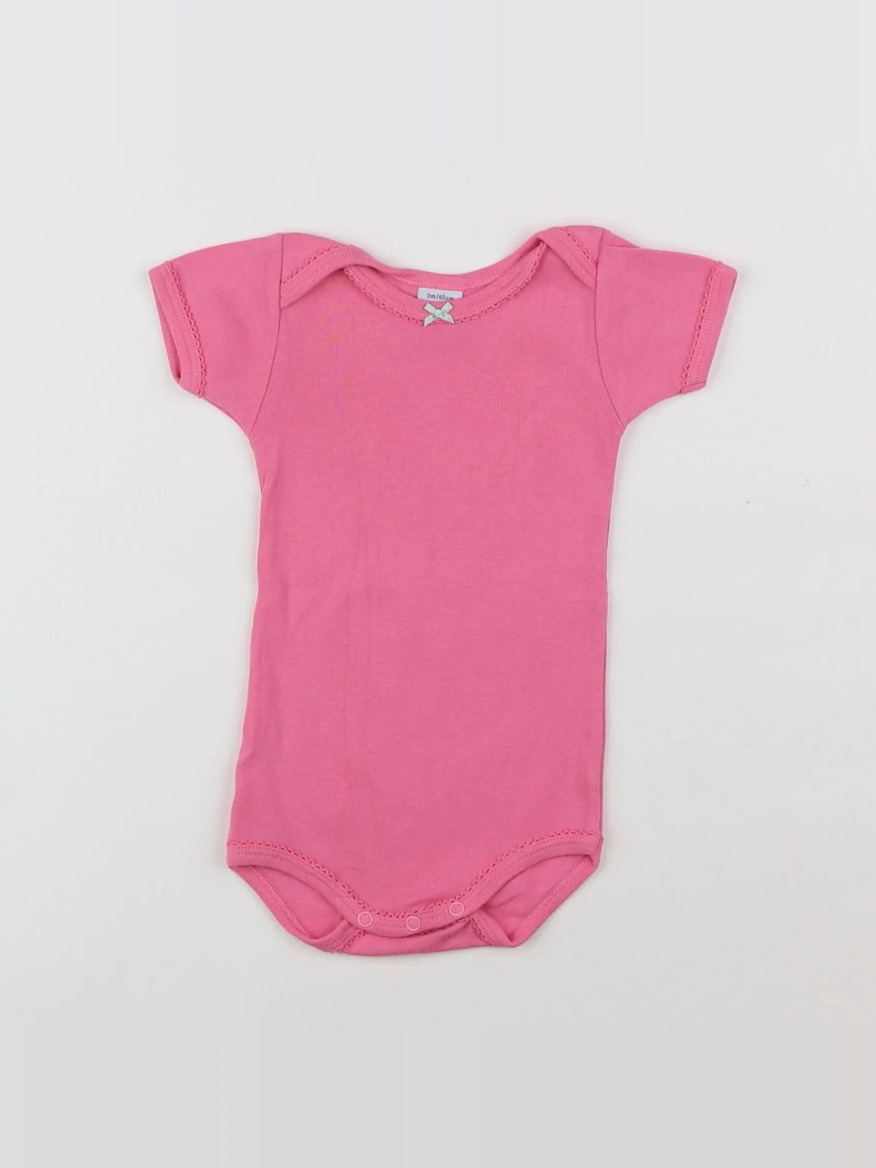 Petit Bateau - body rose - 3 mois