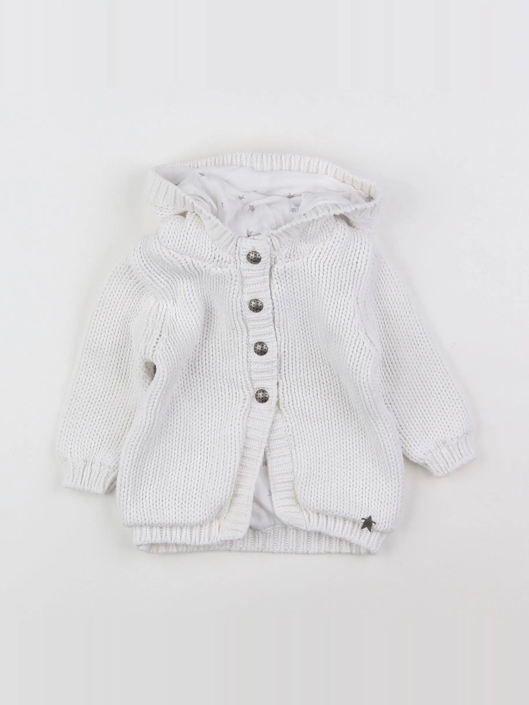 IKKS - gilet imprimé au dos blanc - 6 mois