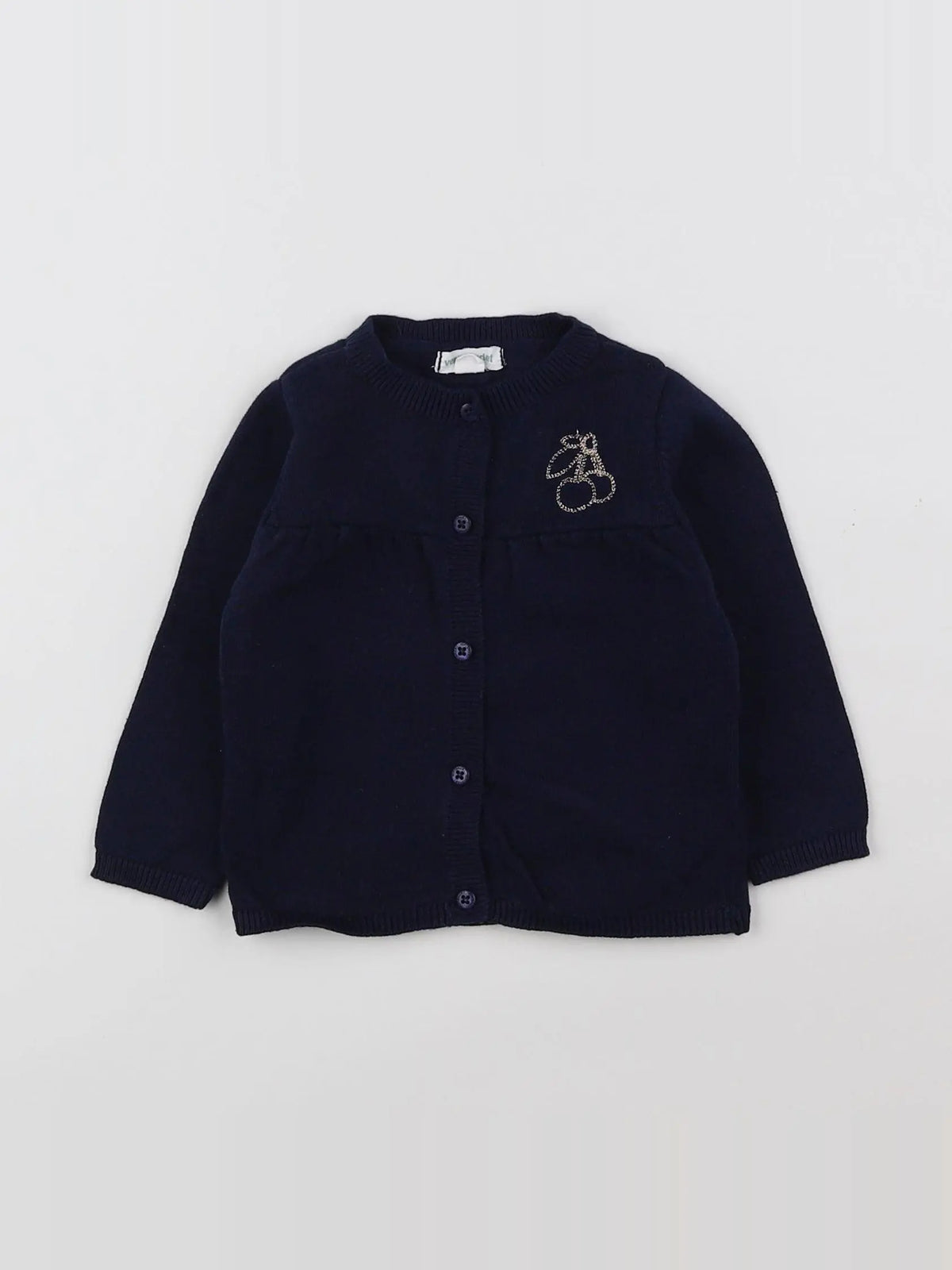 Vertbaudet - gilet bleu - 6 mois