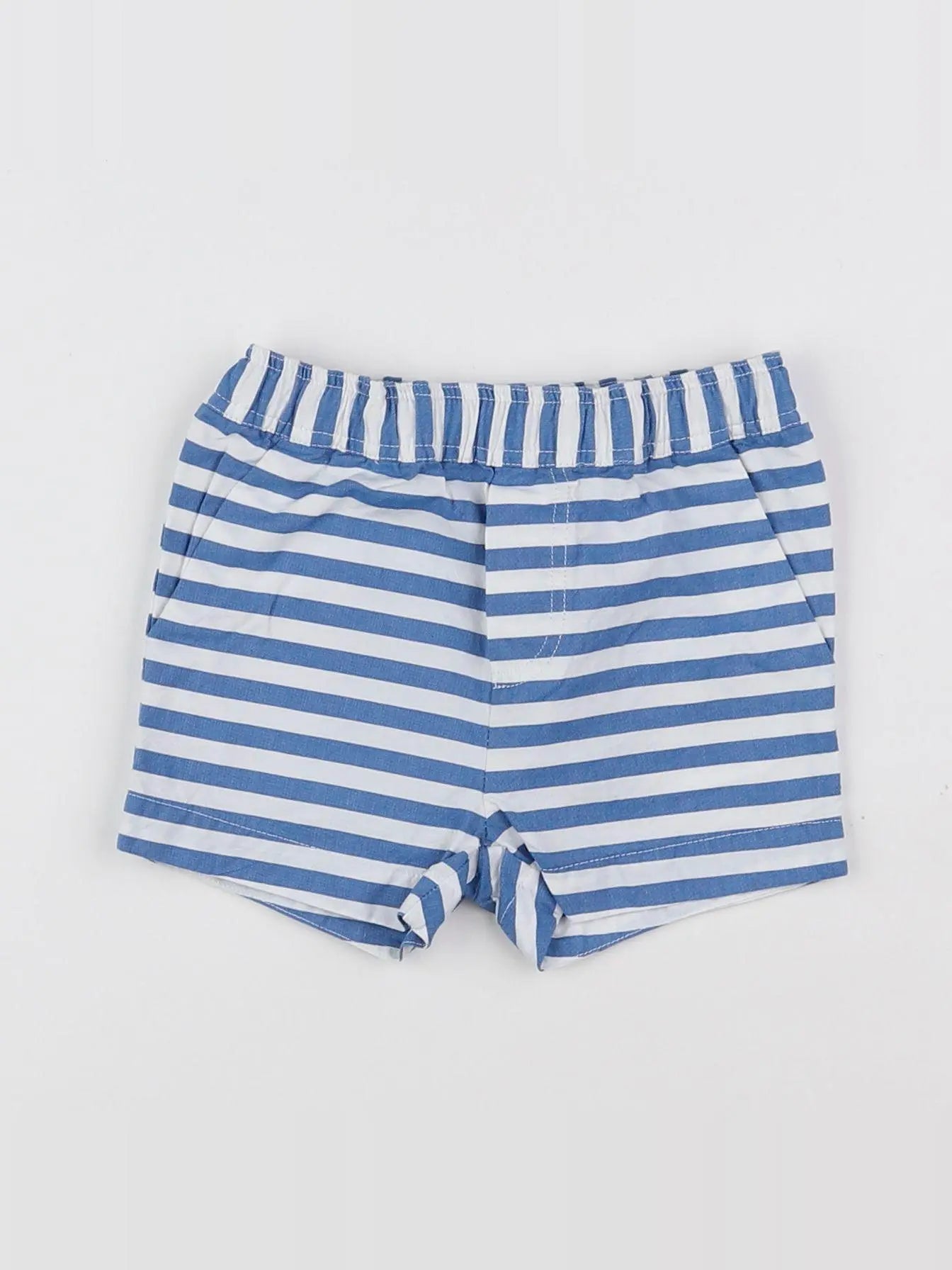Jacadi - short bleu, blanc - 6 mois