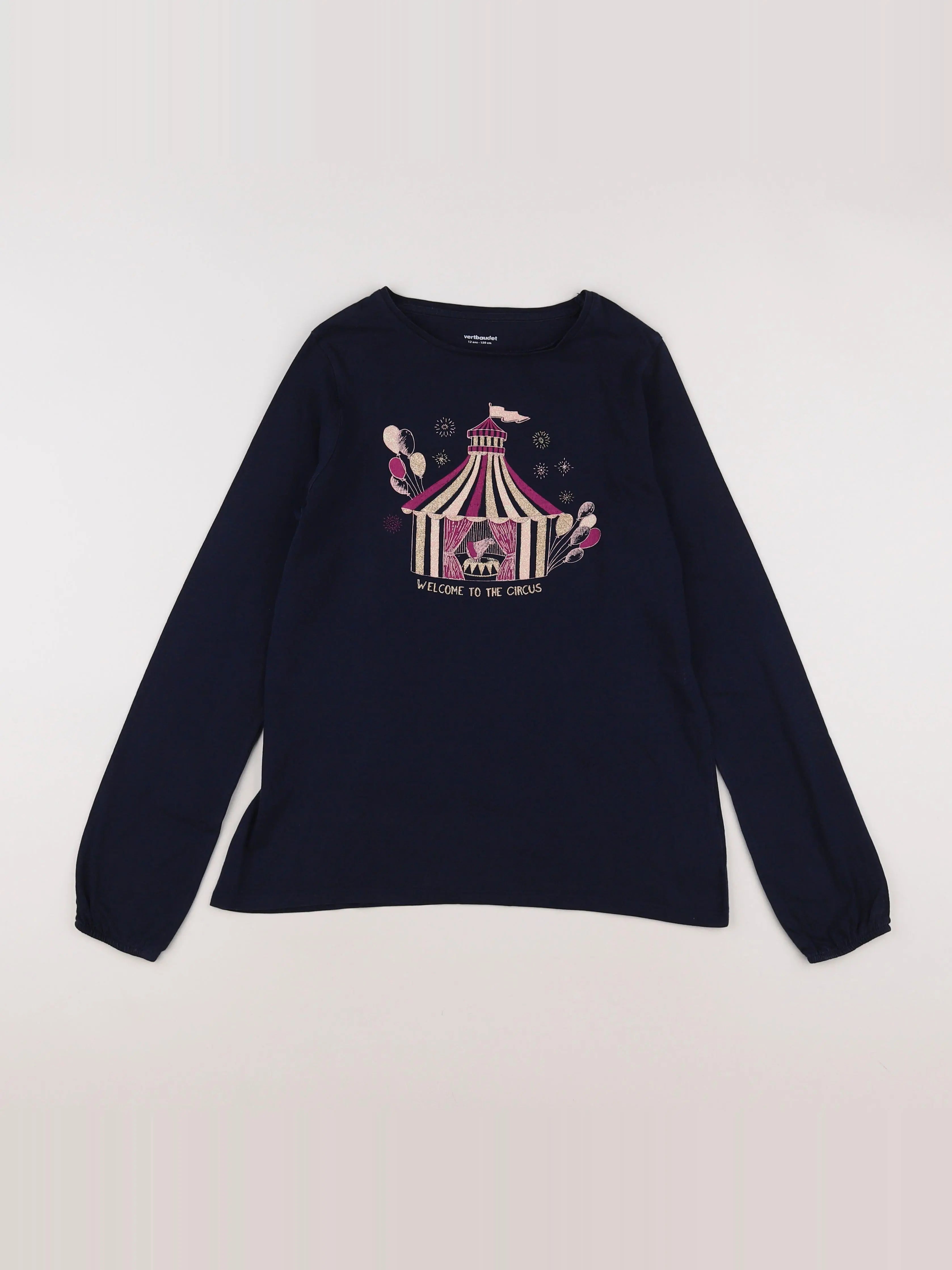 Vertbaudet - tee-shirt bleu, multicolore - 12 ans