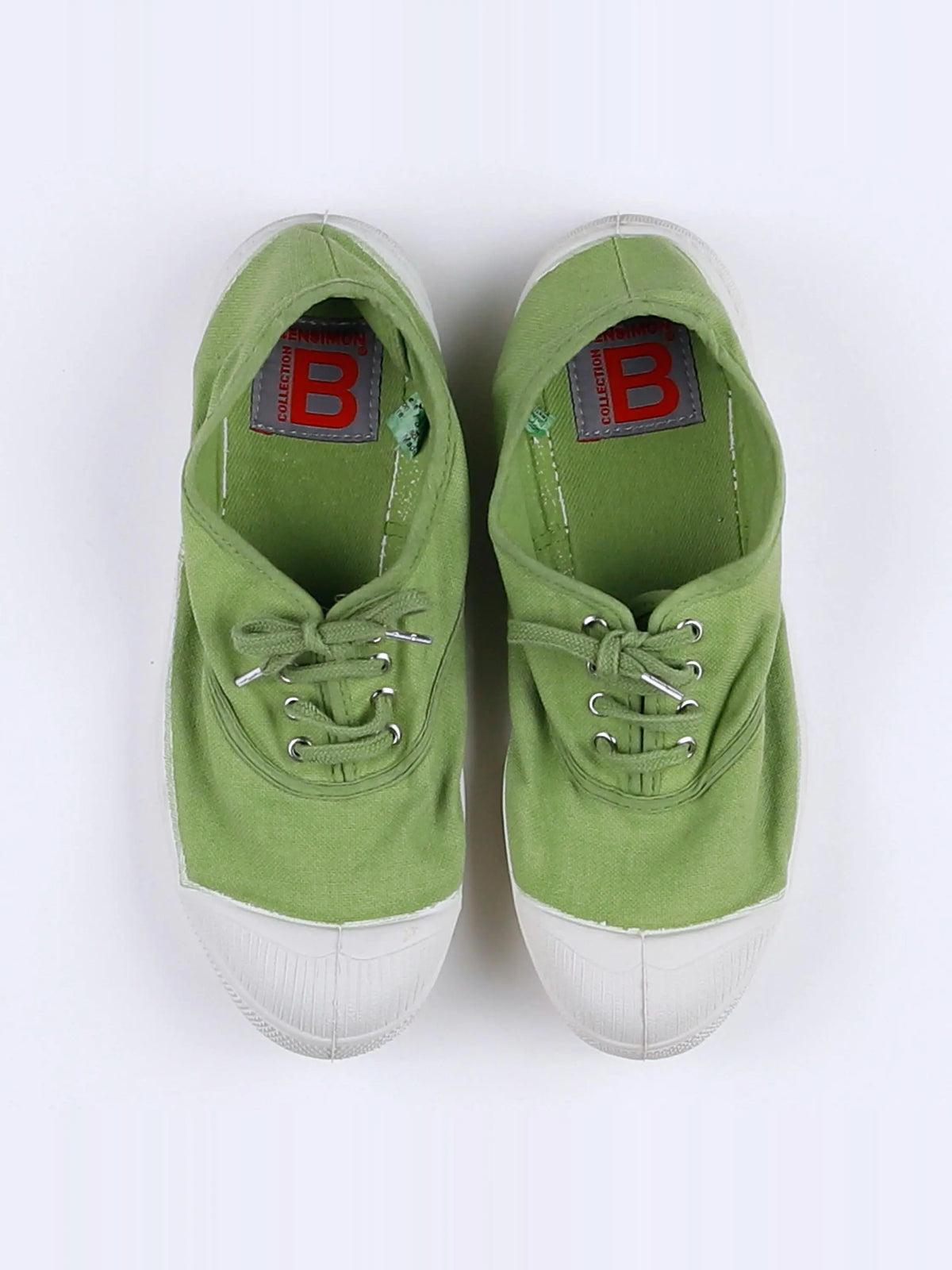 Tennis à lacets vert POMME