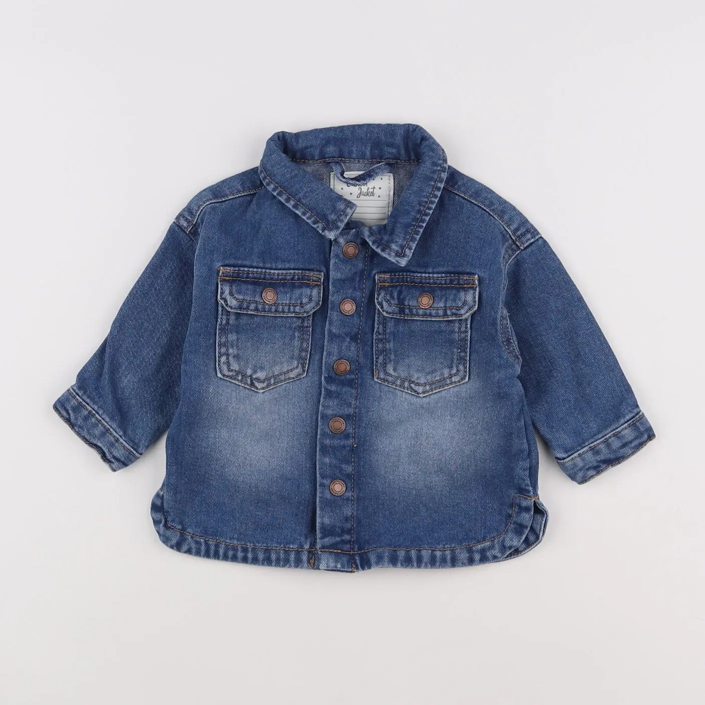 Vertbaudet - chemise bleu - 6 mois