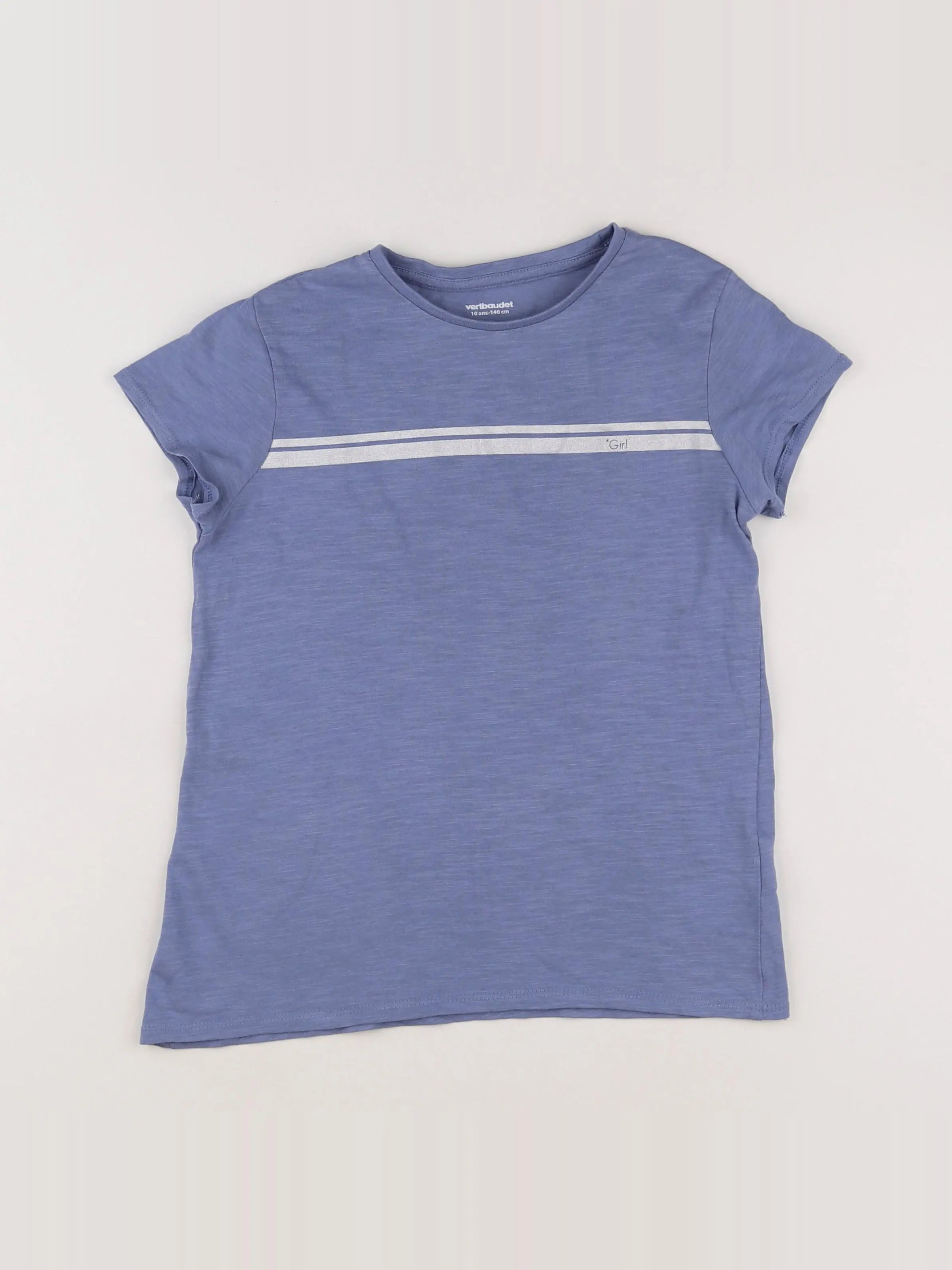 Vertbaudet - tee-shirt bleu - 10 ans