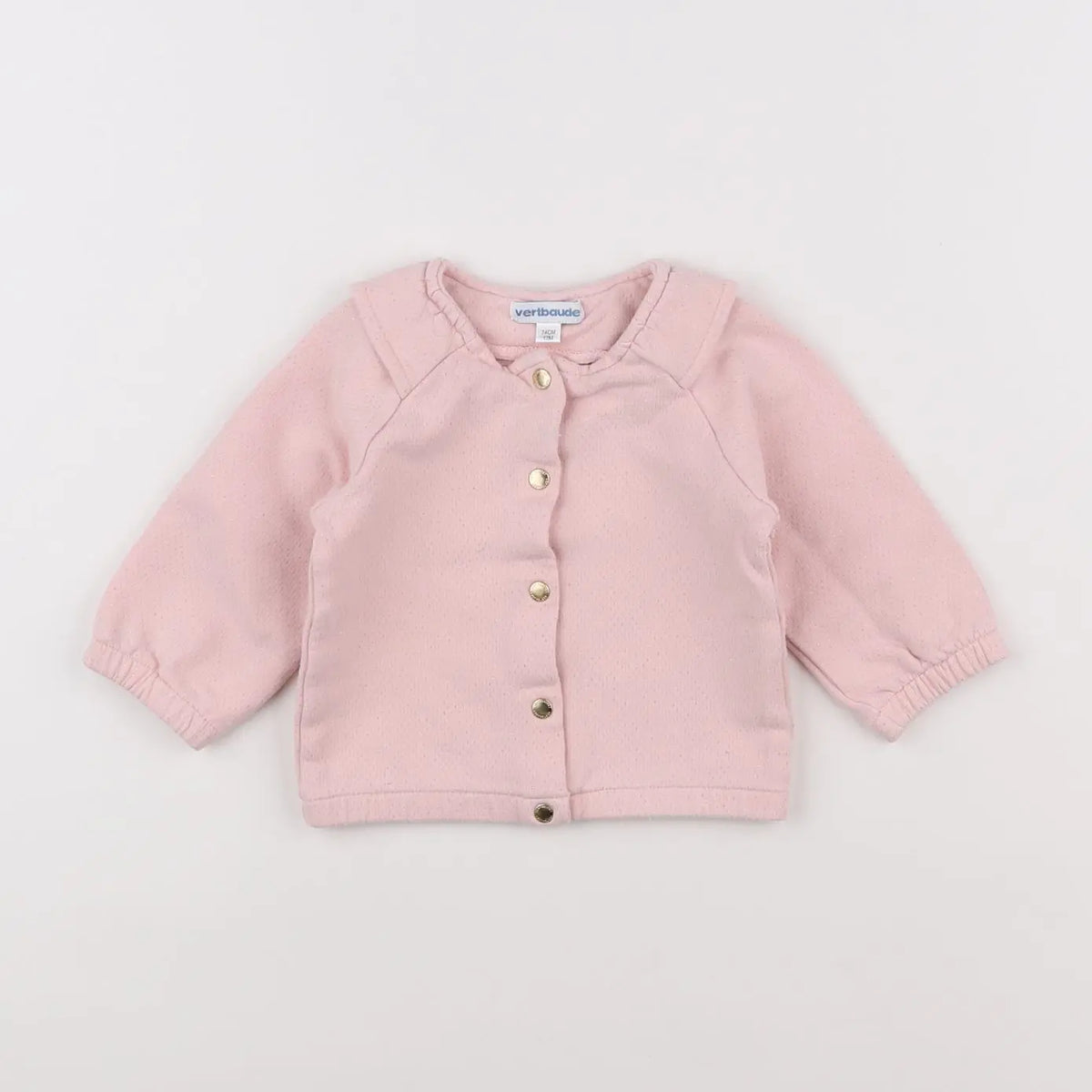 Vertbaudet - sweat rose - 12 mois