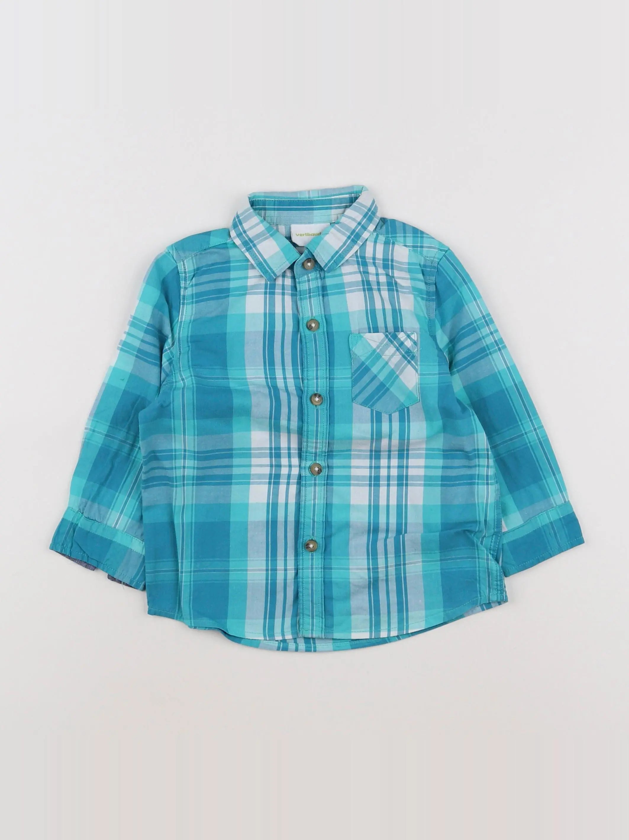 Vertbaudet - chemise bleu - 2 ans