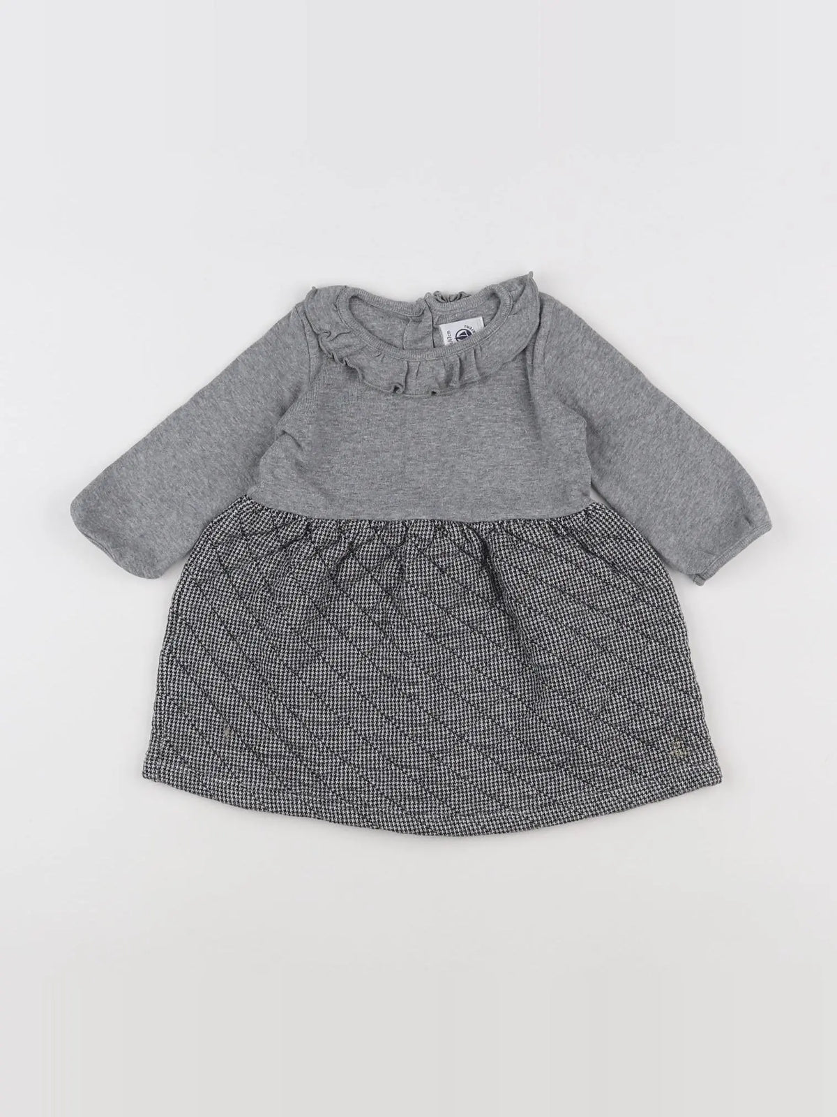 Petit Bateau - robe gris - 6 mois