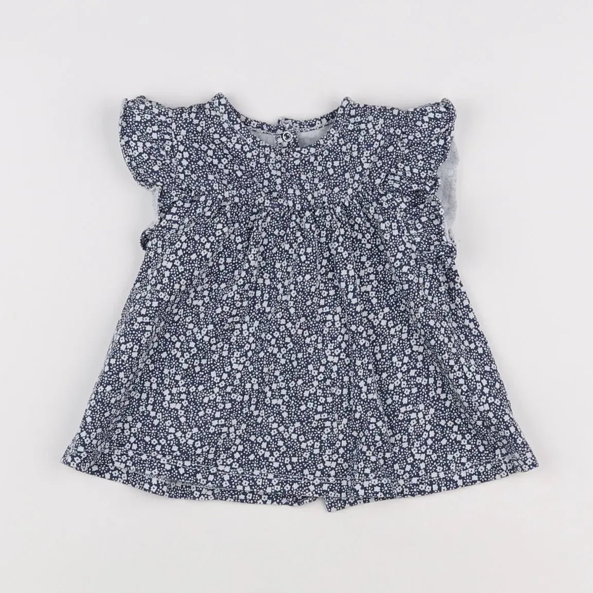 Vertbaudet - tee-shirt blanc, bleu - 18 mois