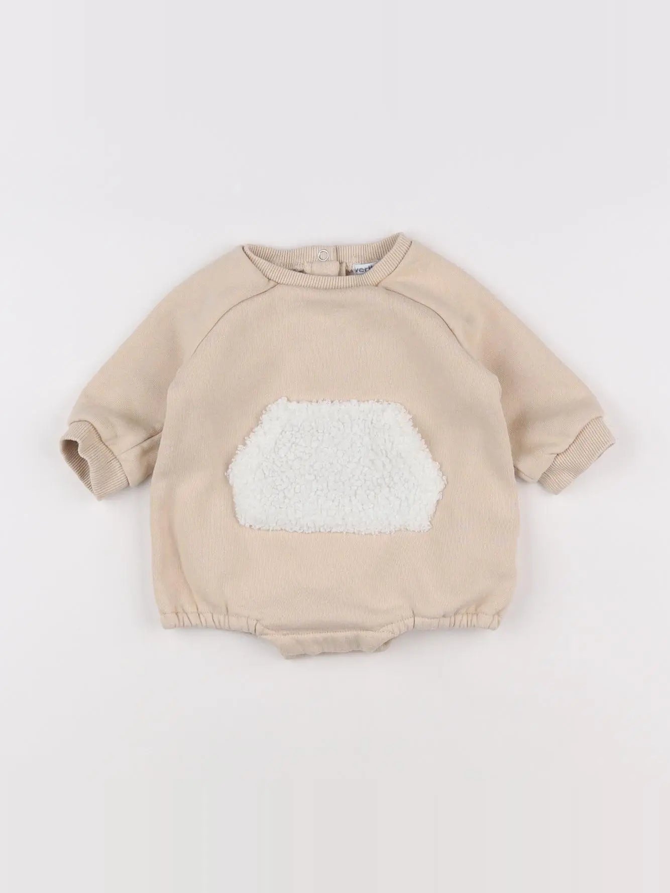 Vertbaudet - combinaison blanc, beige - 6 mois