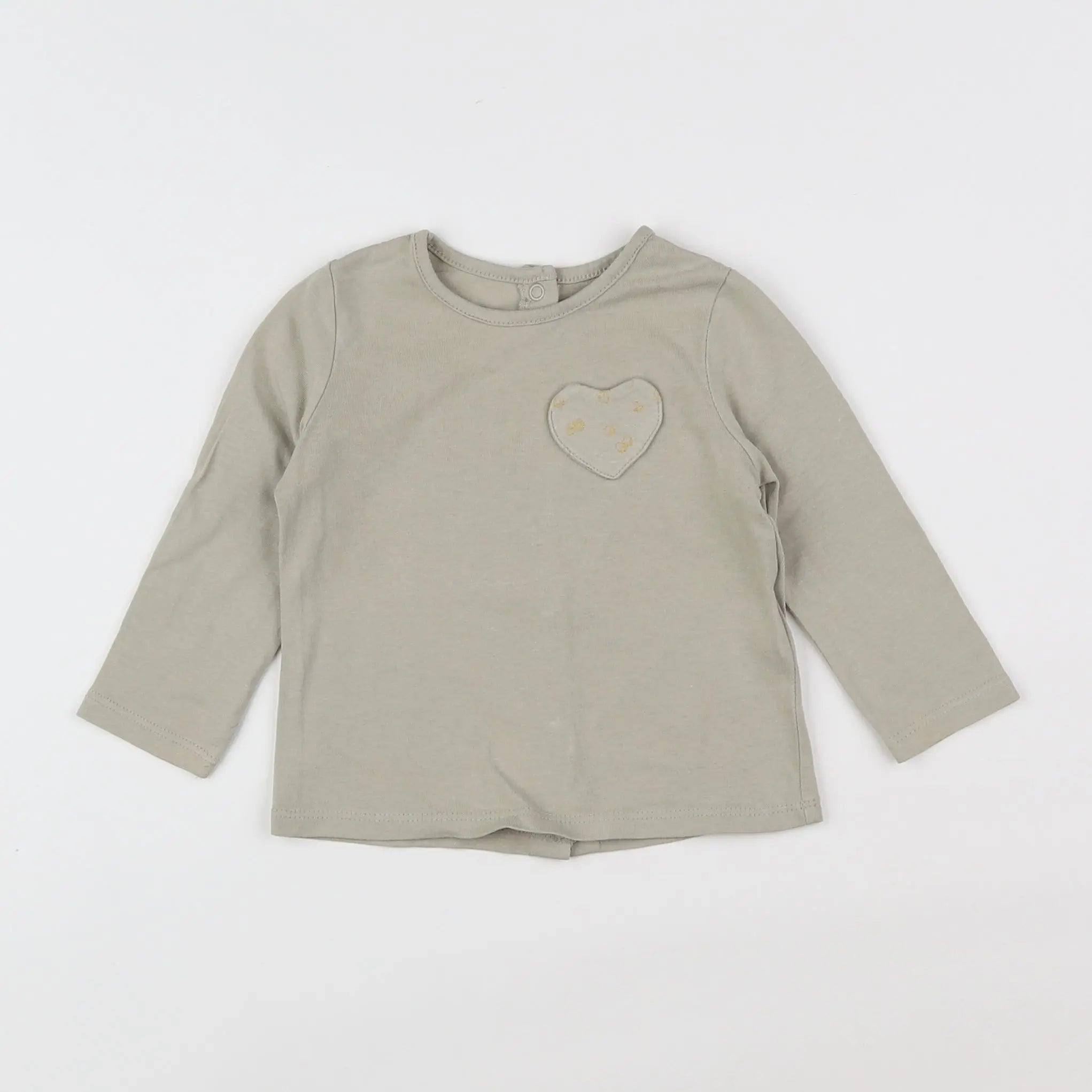 Vertbaudet - tee-shirt beige - 6 mois
