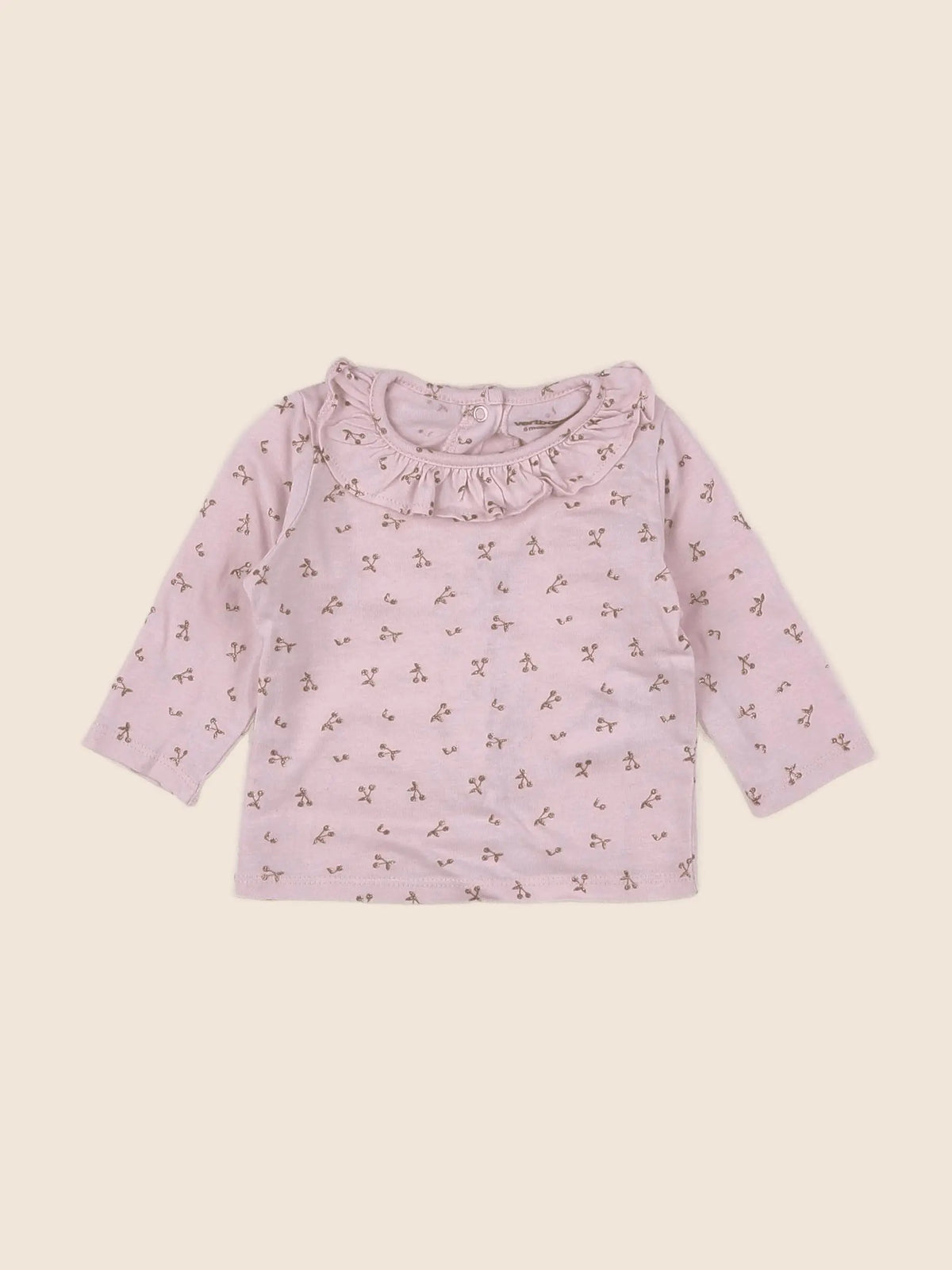 Vertbaudet - tee-shirt violet, or - 6 mois