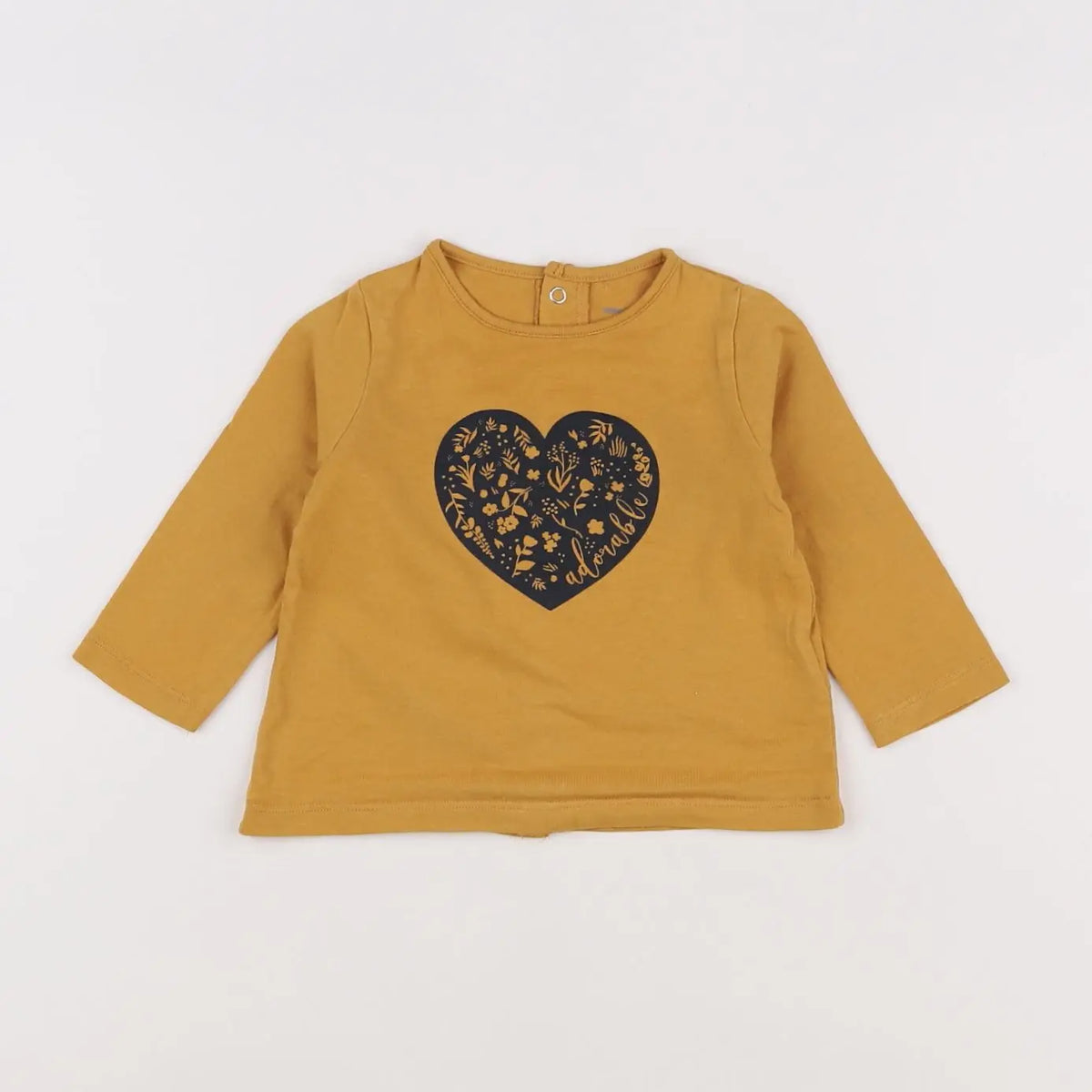 Vertbaudet - tee-shirt jaune - 6 mois