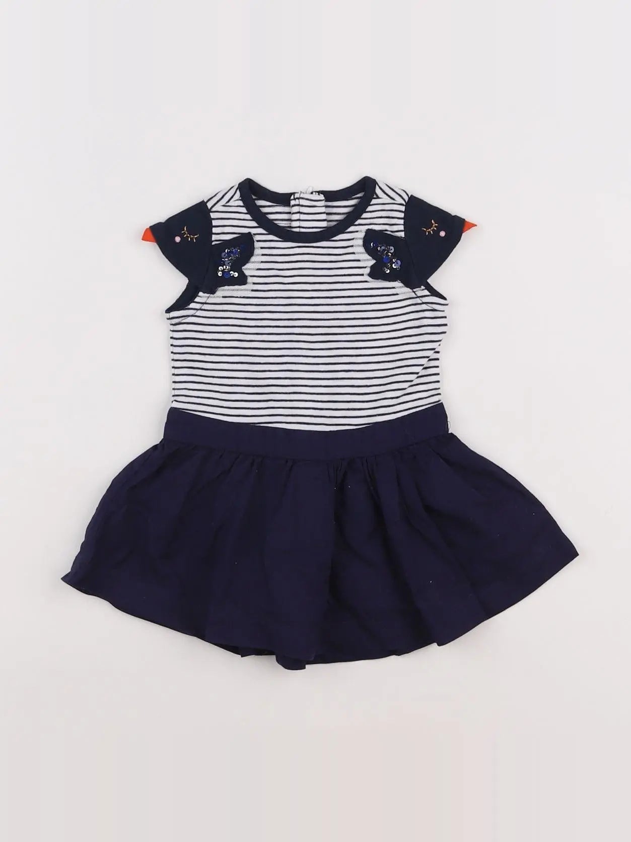 Catimini - robe bleu, blanc - 3 mois
