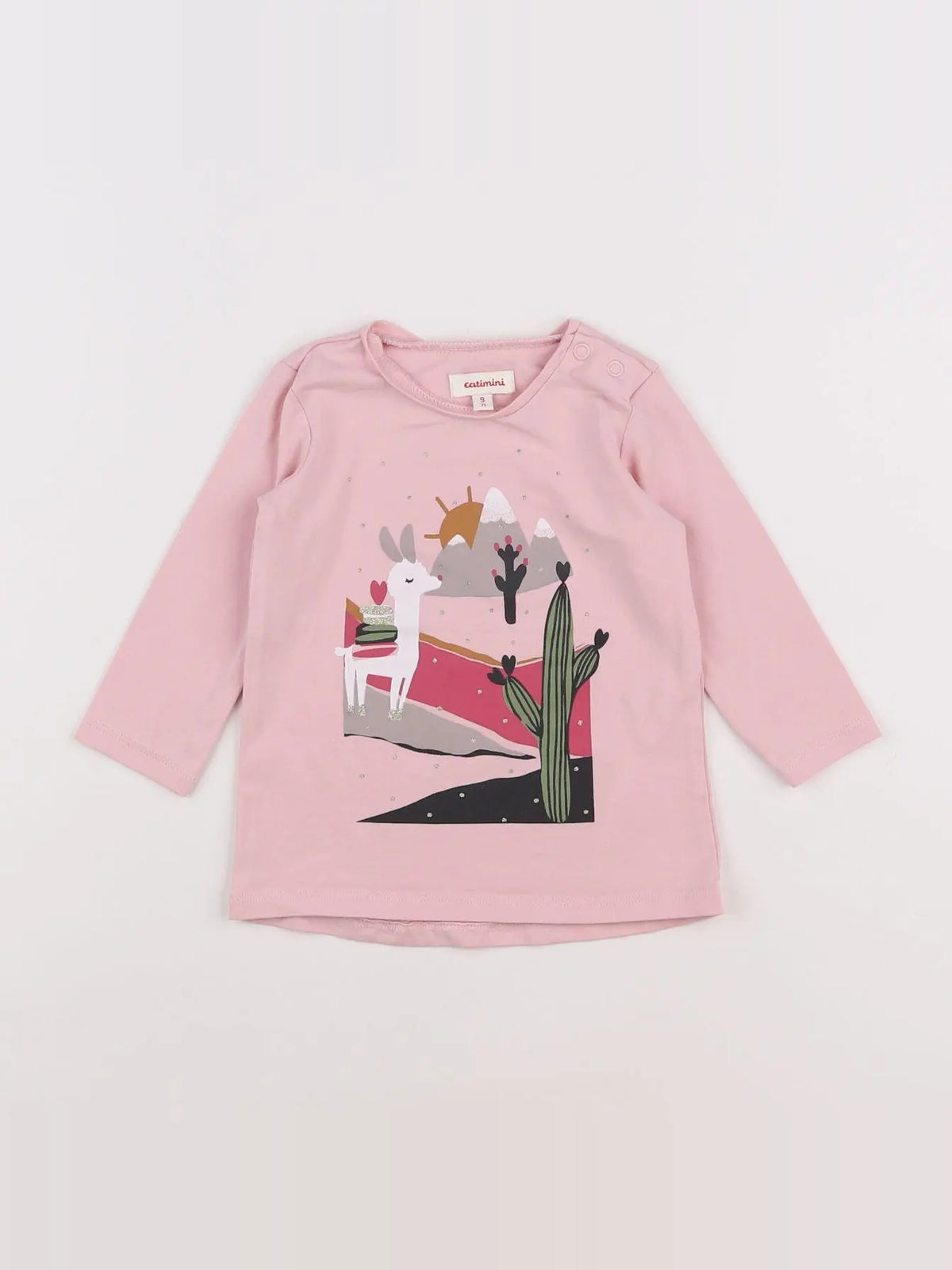 Catimini - tee-shirt rose - 9 mois
