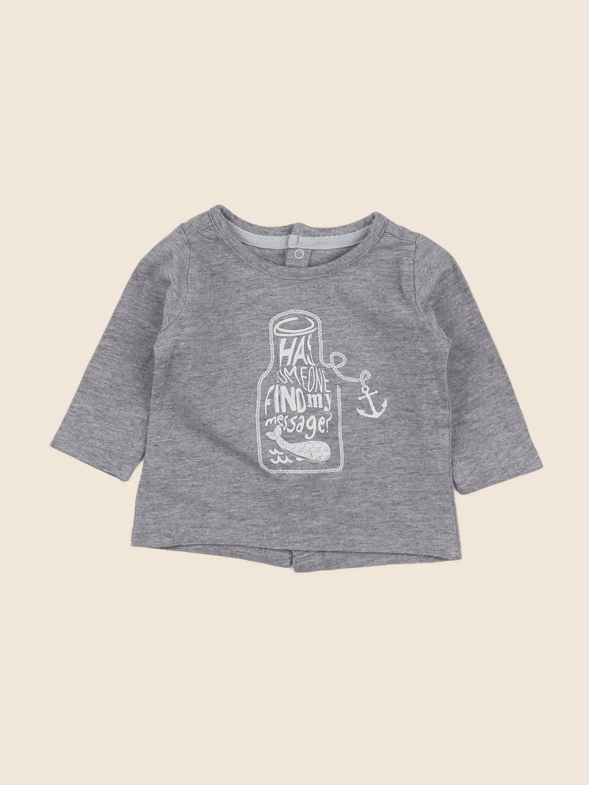 Vertbaudet - tee-shirt gris - 3 mois