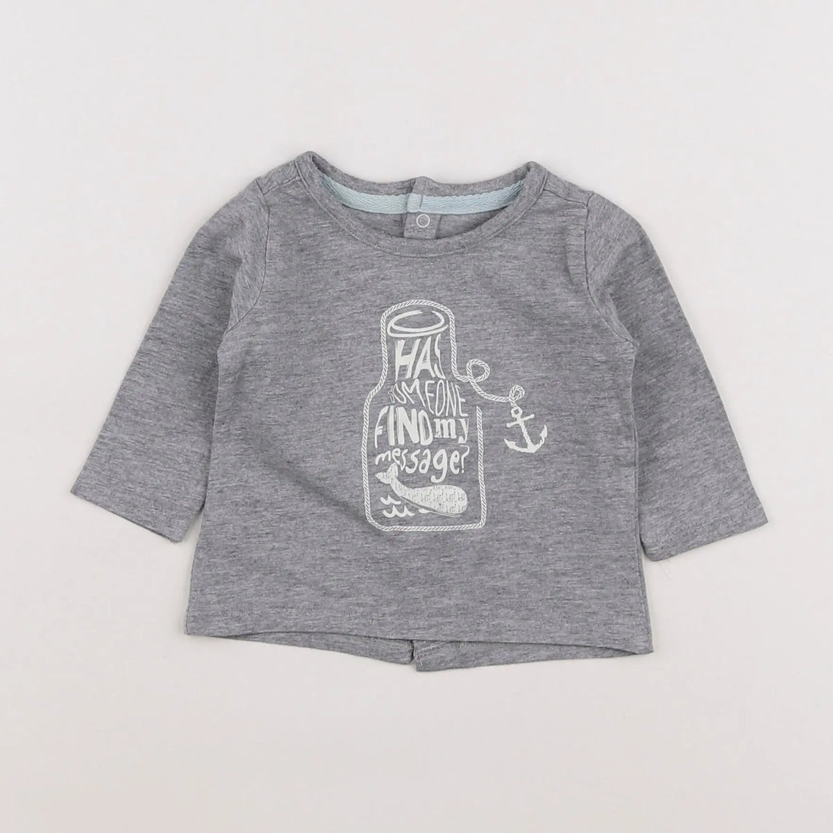 Vertbaudet - tee-shirt gris - 3 mois