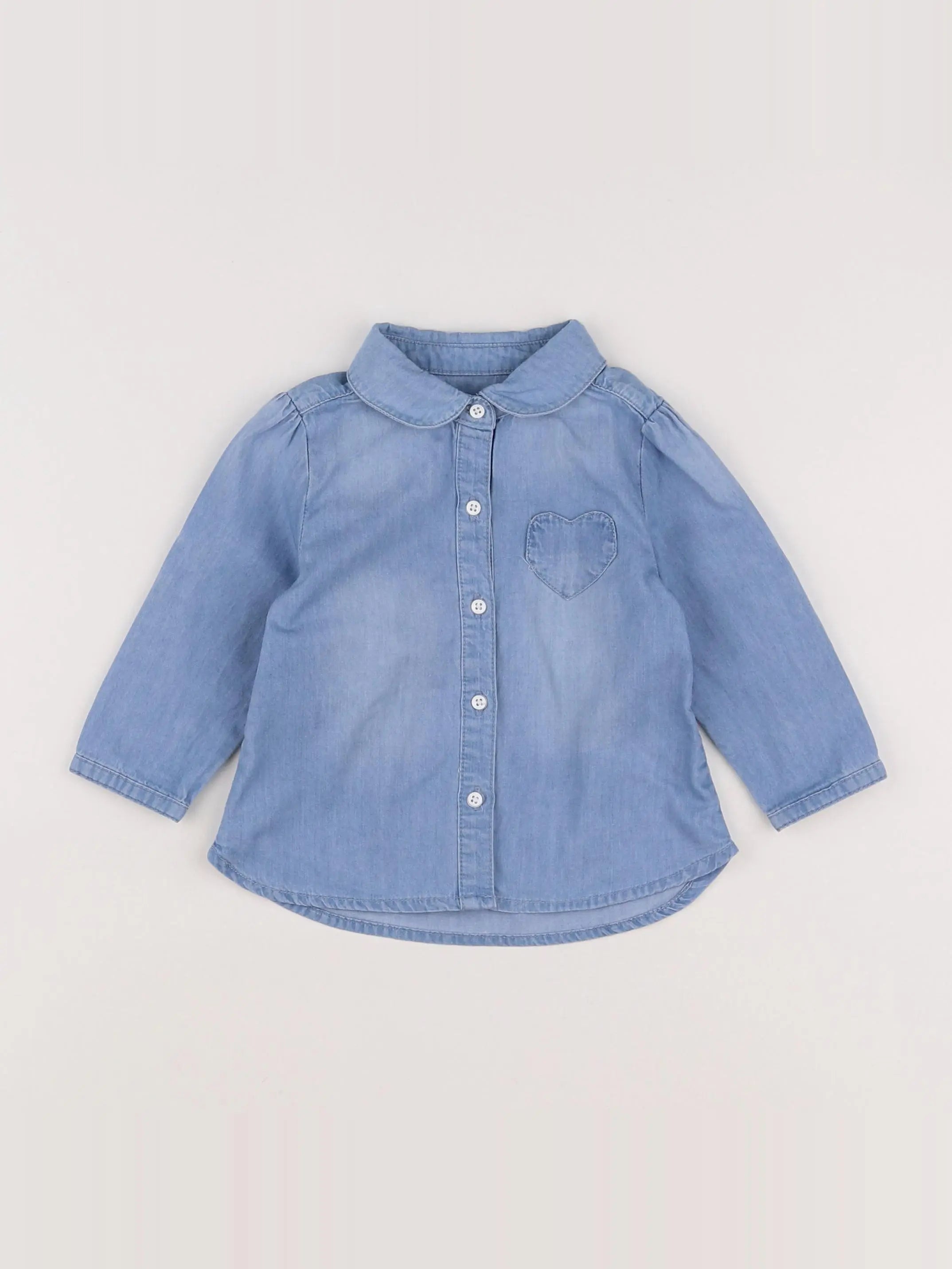 Vertbaudet - blouse bleu - 9 mois