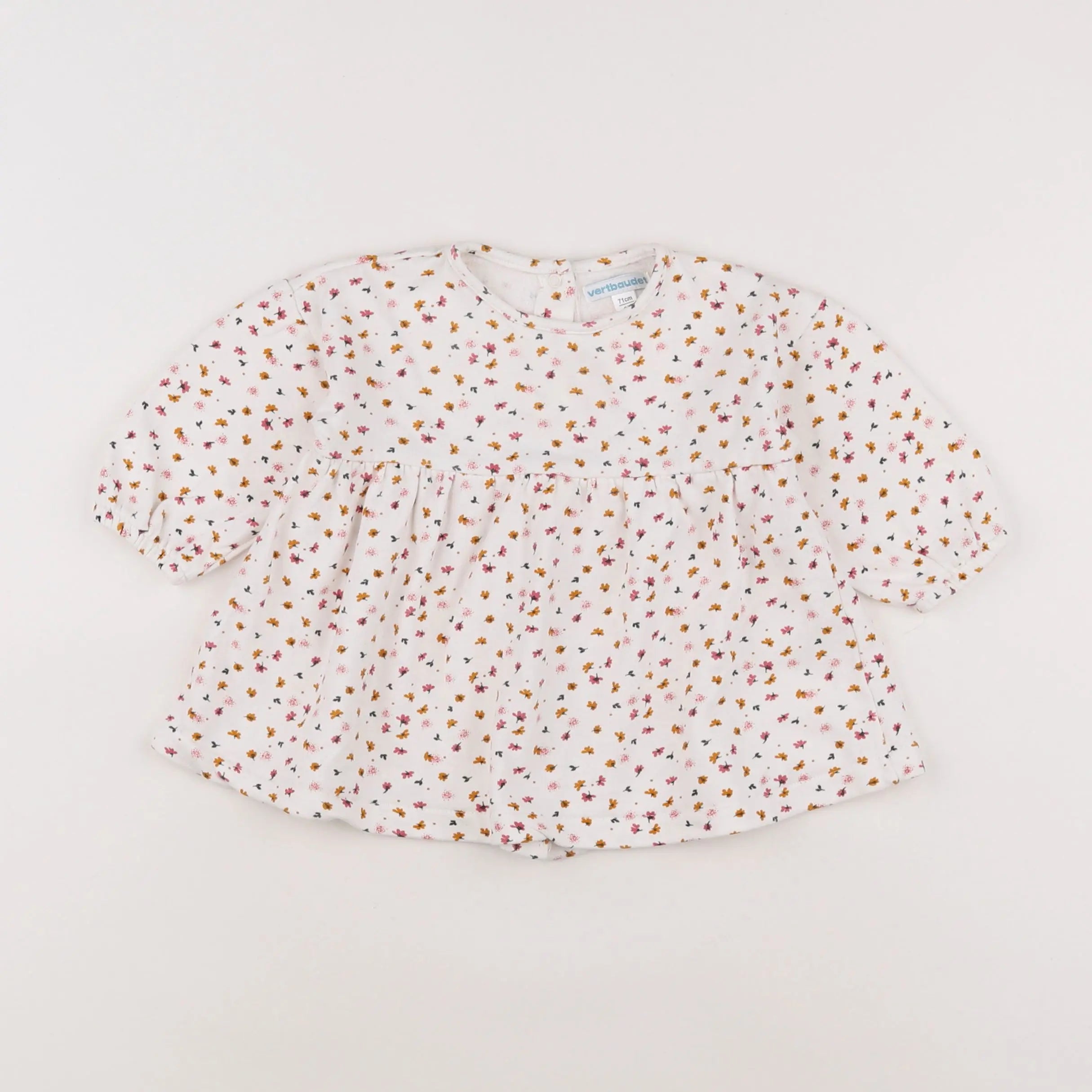 Vertbaudet - sweat blanc - 9 mois