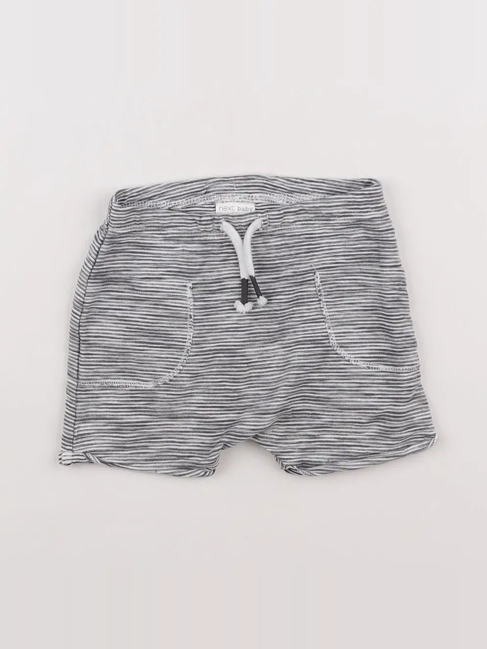 Next - short blanc, gris - 6/9 mois